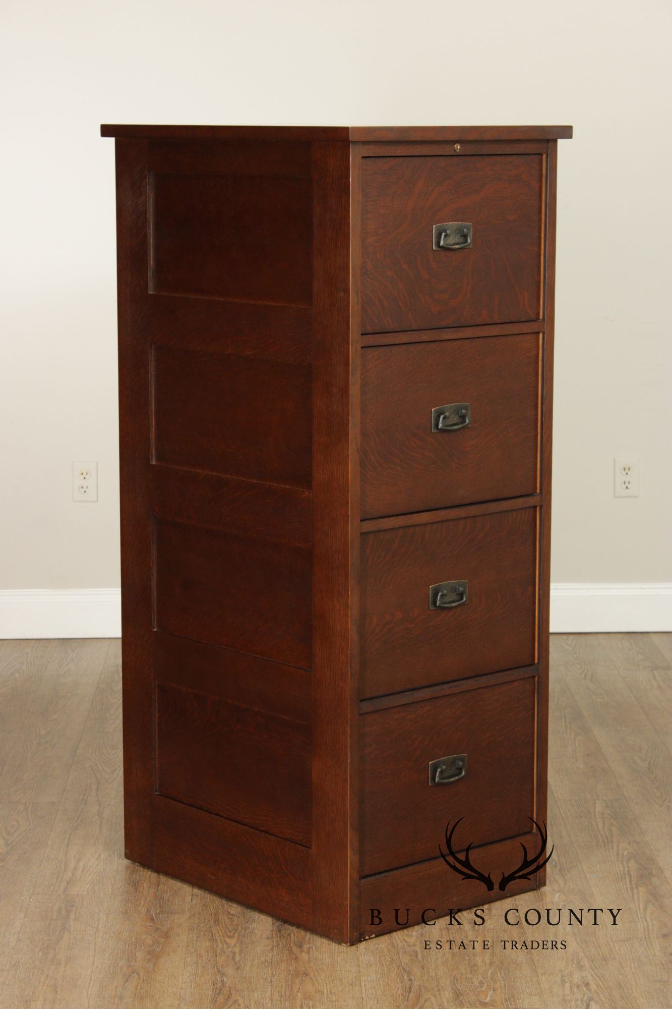 Stickley Mission Collection Oak Four Drawer File Cabinet