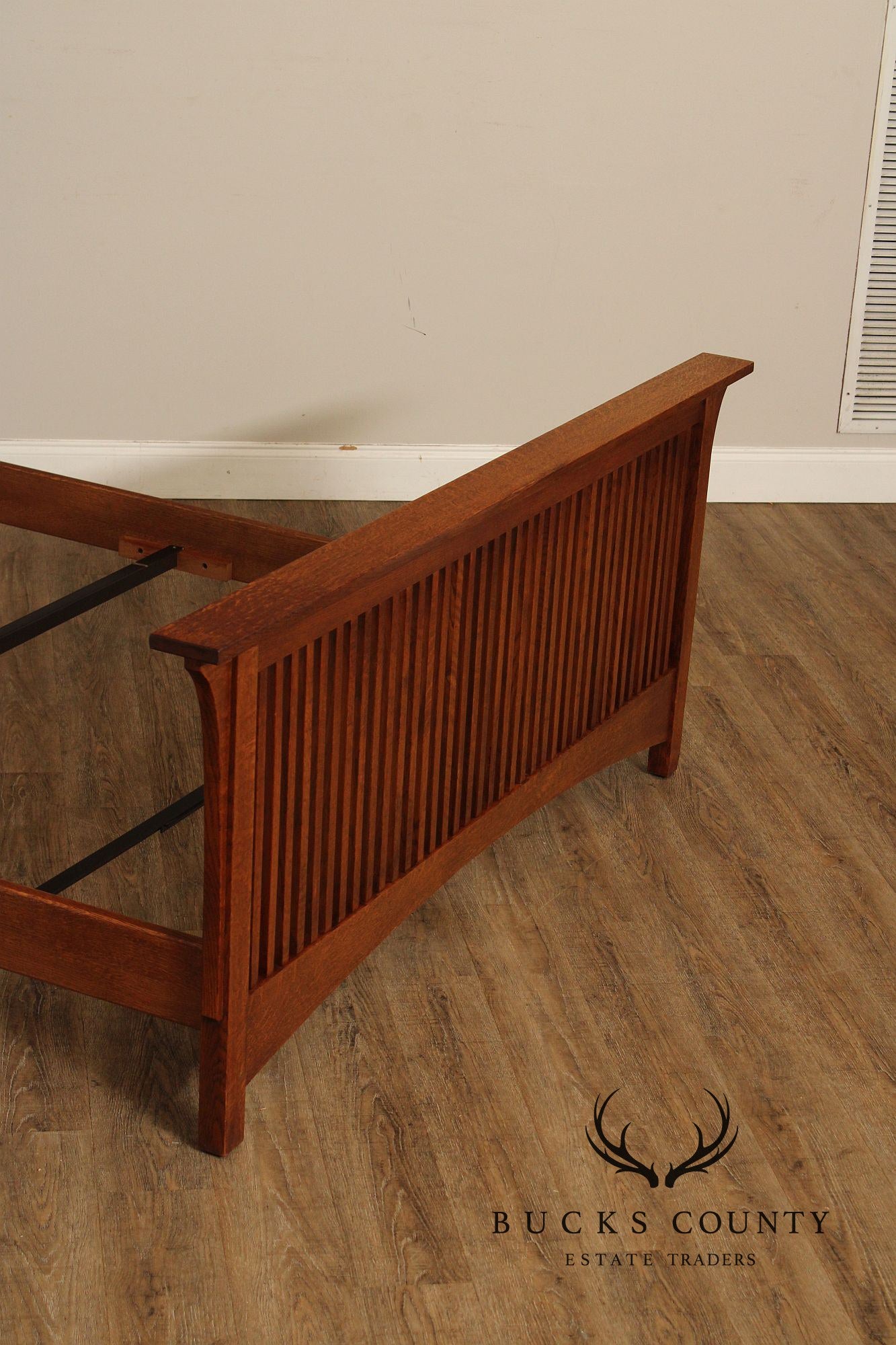 Stickley Mission Collection Oak Spindle Queen Bed