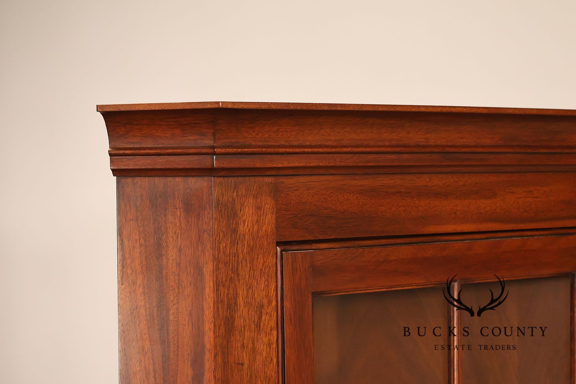 Henkel Harris Solid Mahogany Federal Style Corner Cabinet