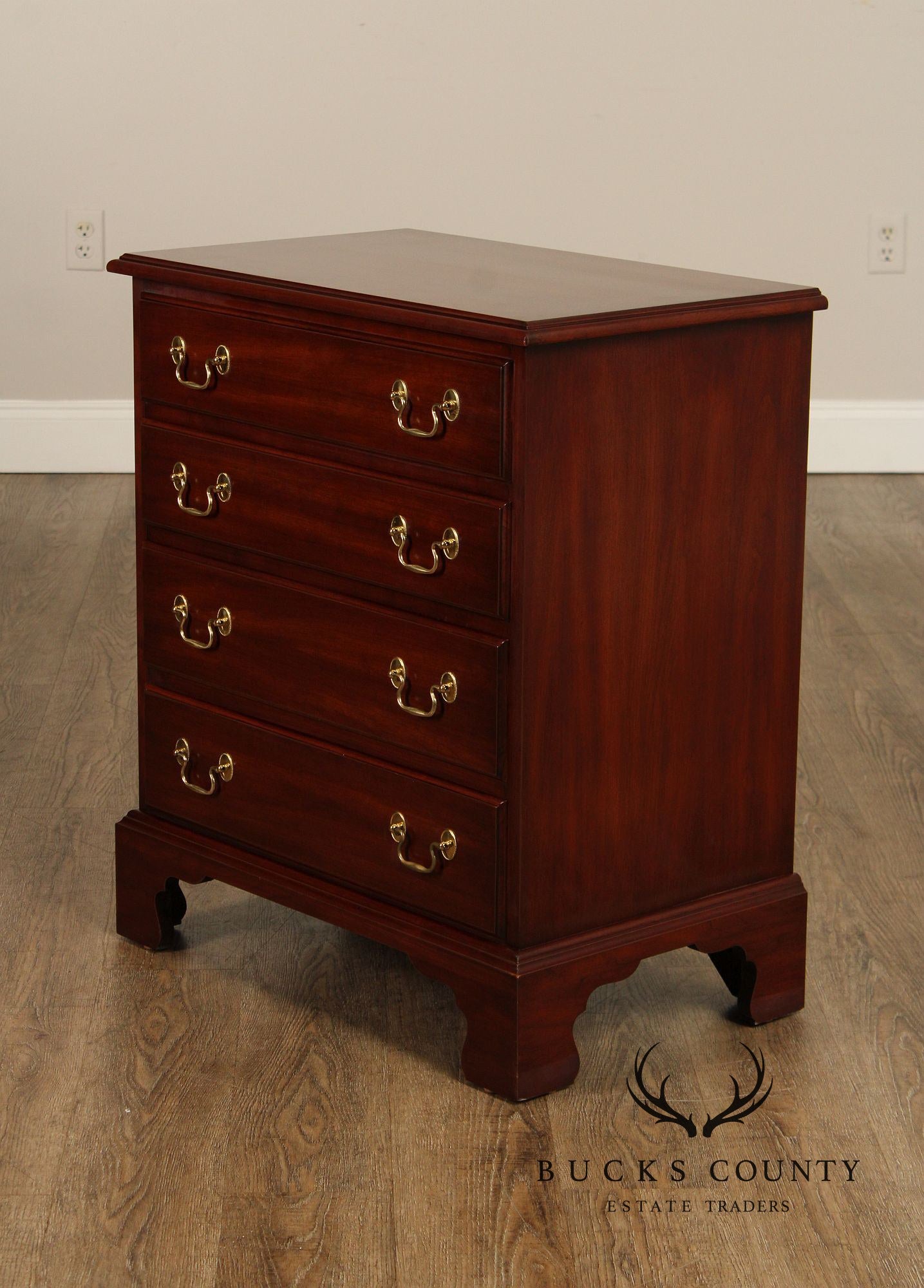 Henkel Harris Chippendale Style Cherry Nightstand Chest