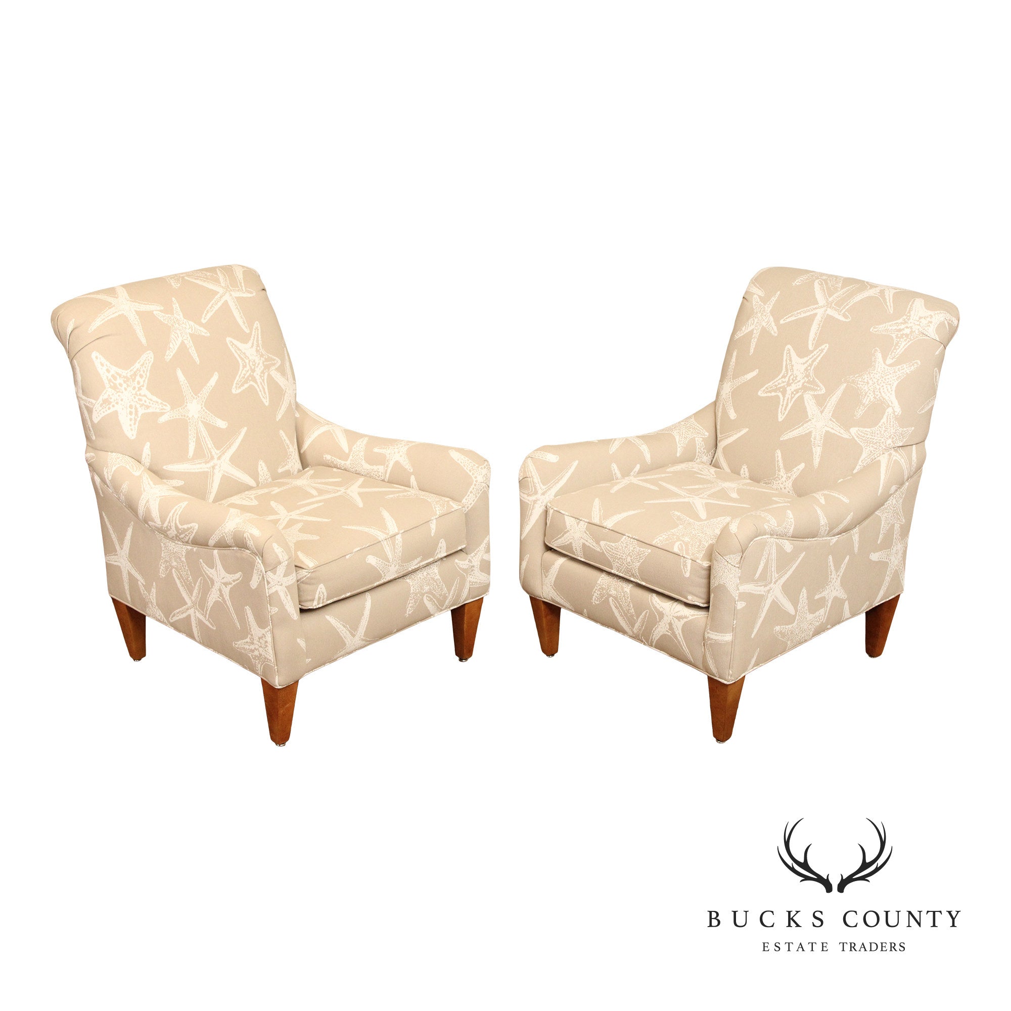 Rowe Furniture Nautical Style Pair of 'Highland' Armchairs