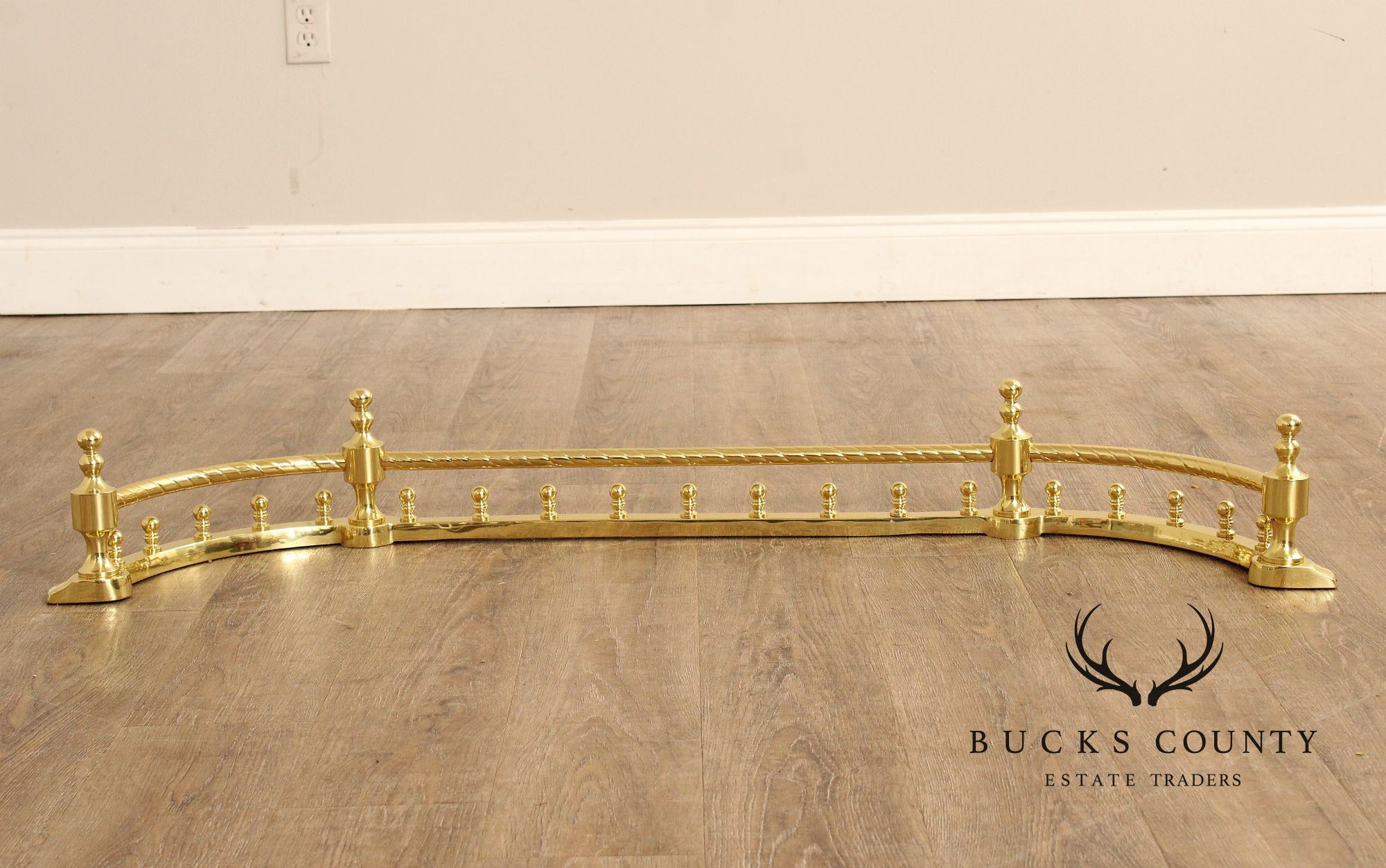 Traditional Polished Brass Fireplace Fender