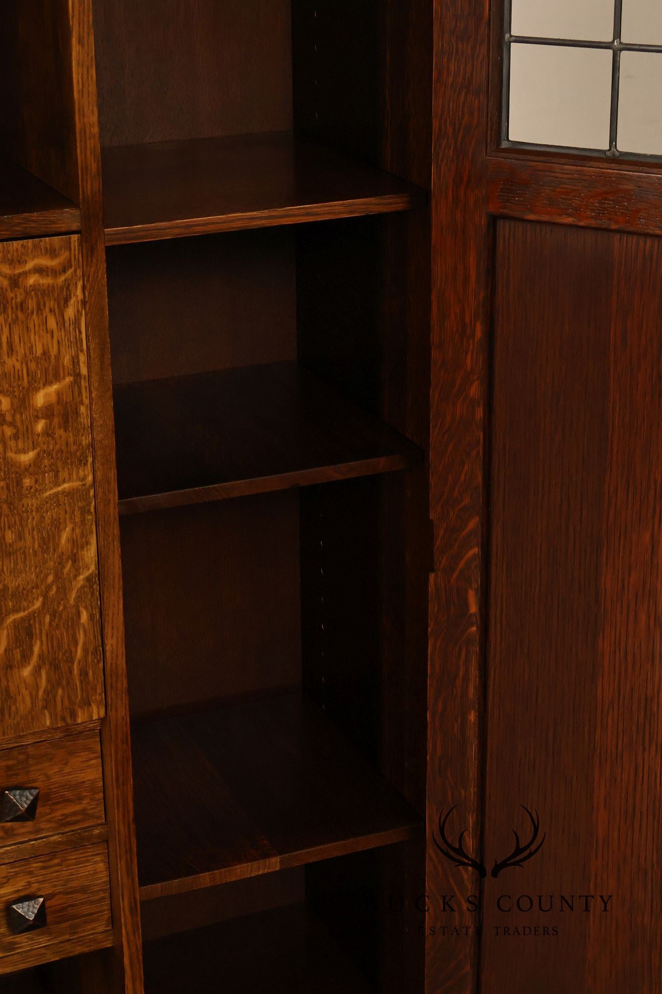 Stickley Harvey Ellis Mission Collection Oak Fall Front Secretary Bookcase