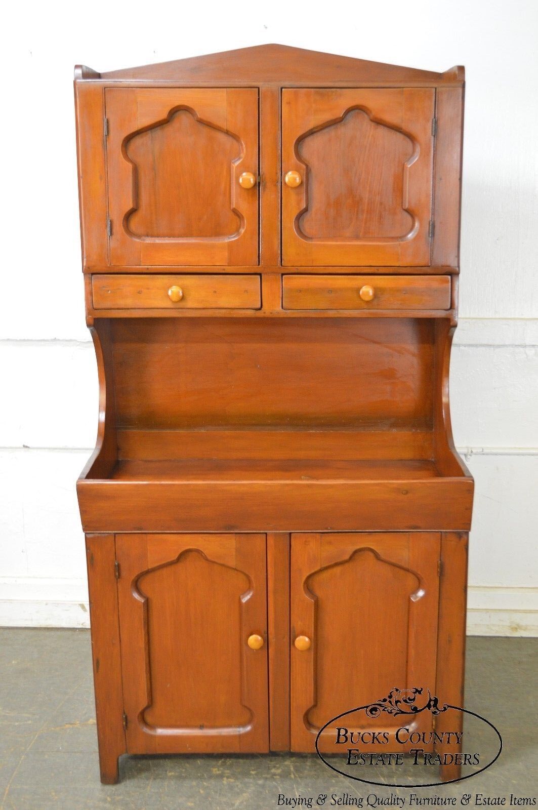 Antique 19th Century Country Poplar Dry Sink Cabinet