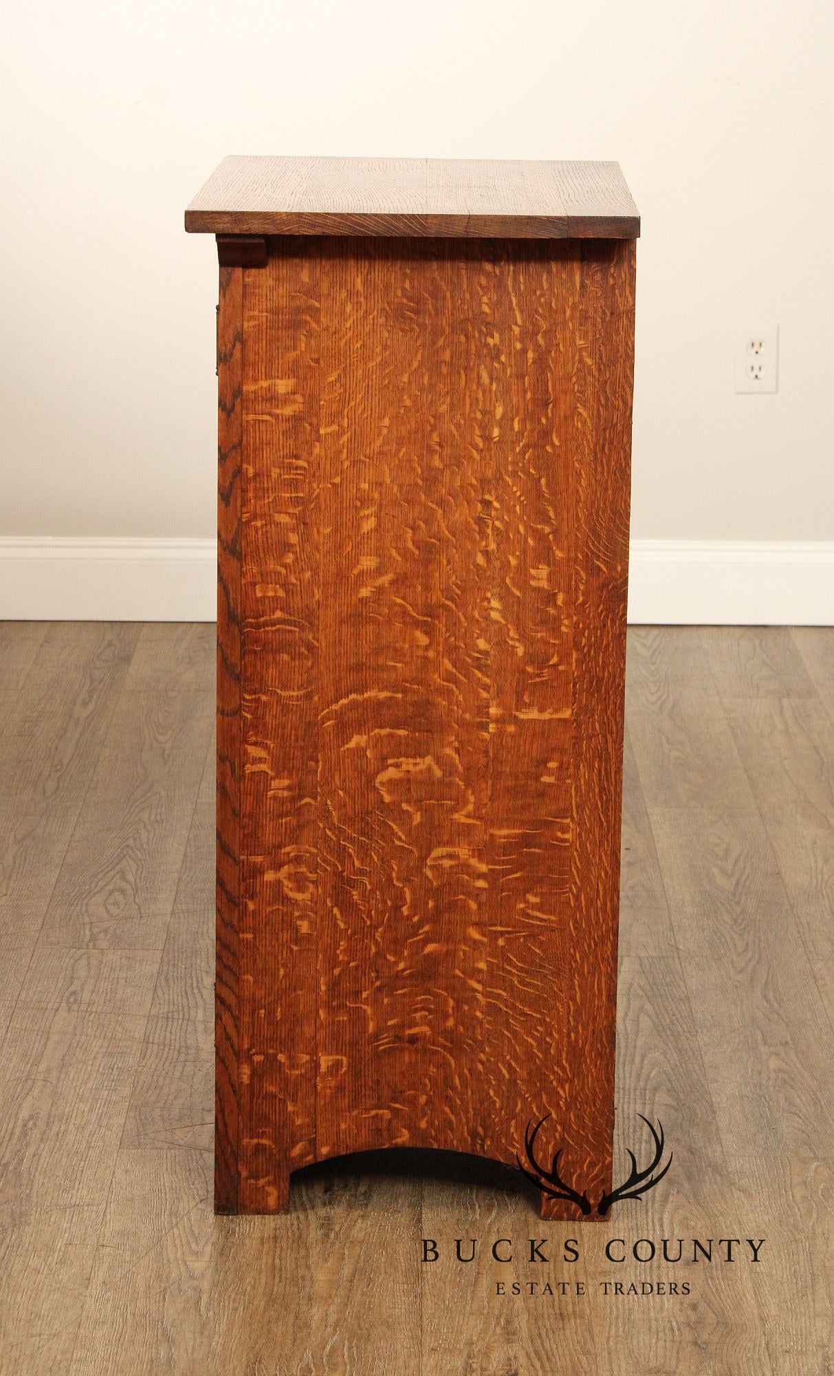 Antique Arts and Crafts Oak Cellarette