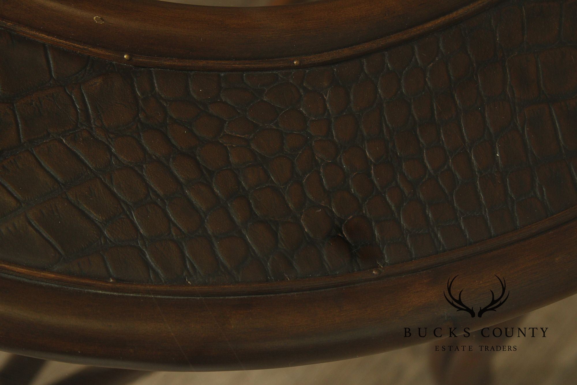 Hollywood Regency Round Glass Top Rattan Dining Table
