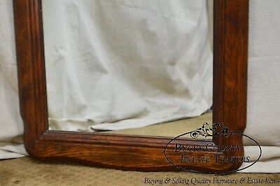 French Country Style Pair of Vintage Carved Oak Mirrors