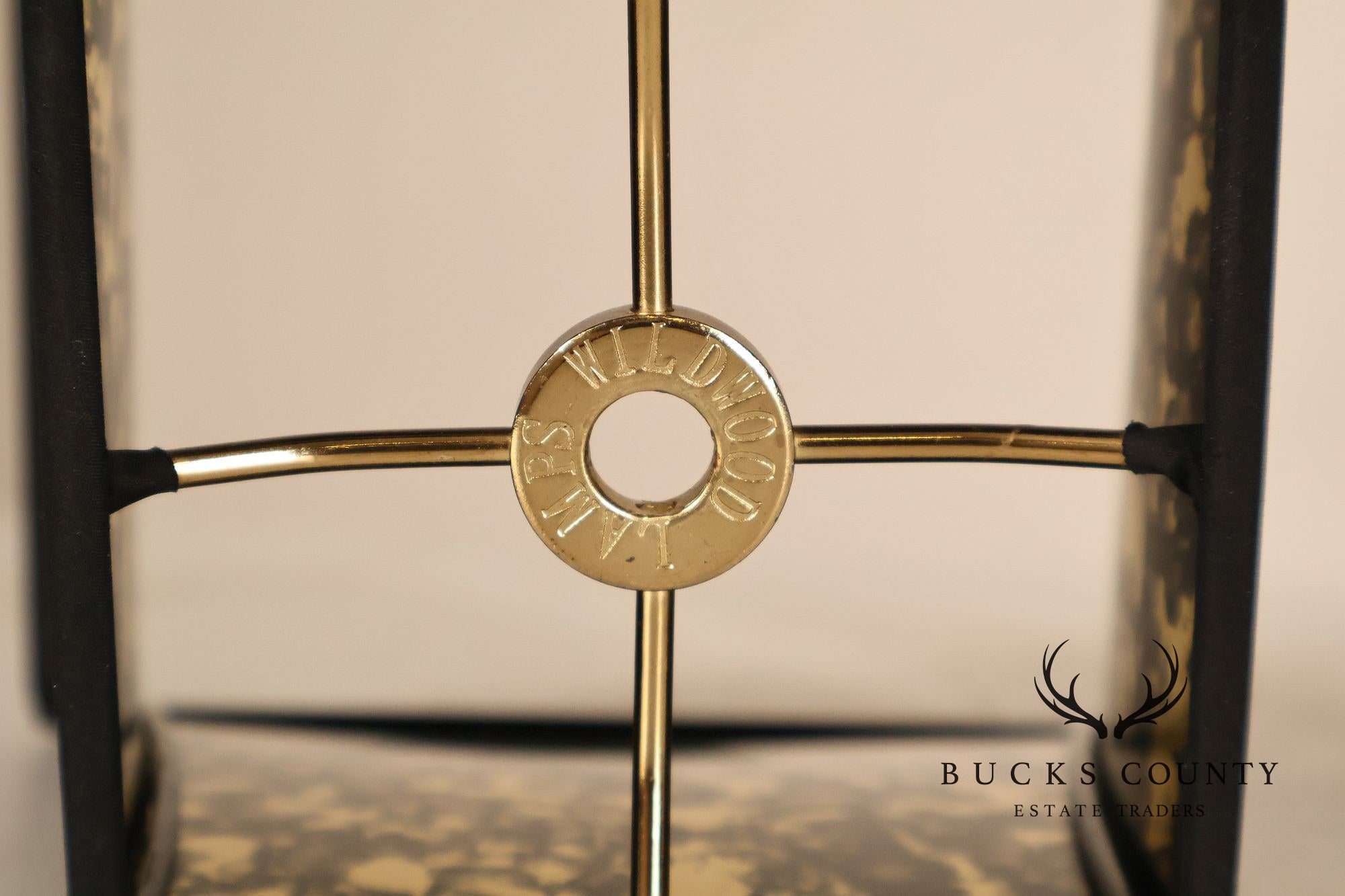 Wildwood Pair of Brass Tall Candlestick Table Lamps