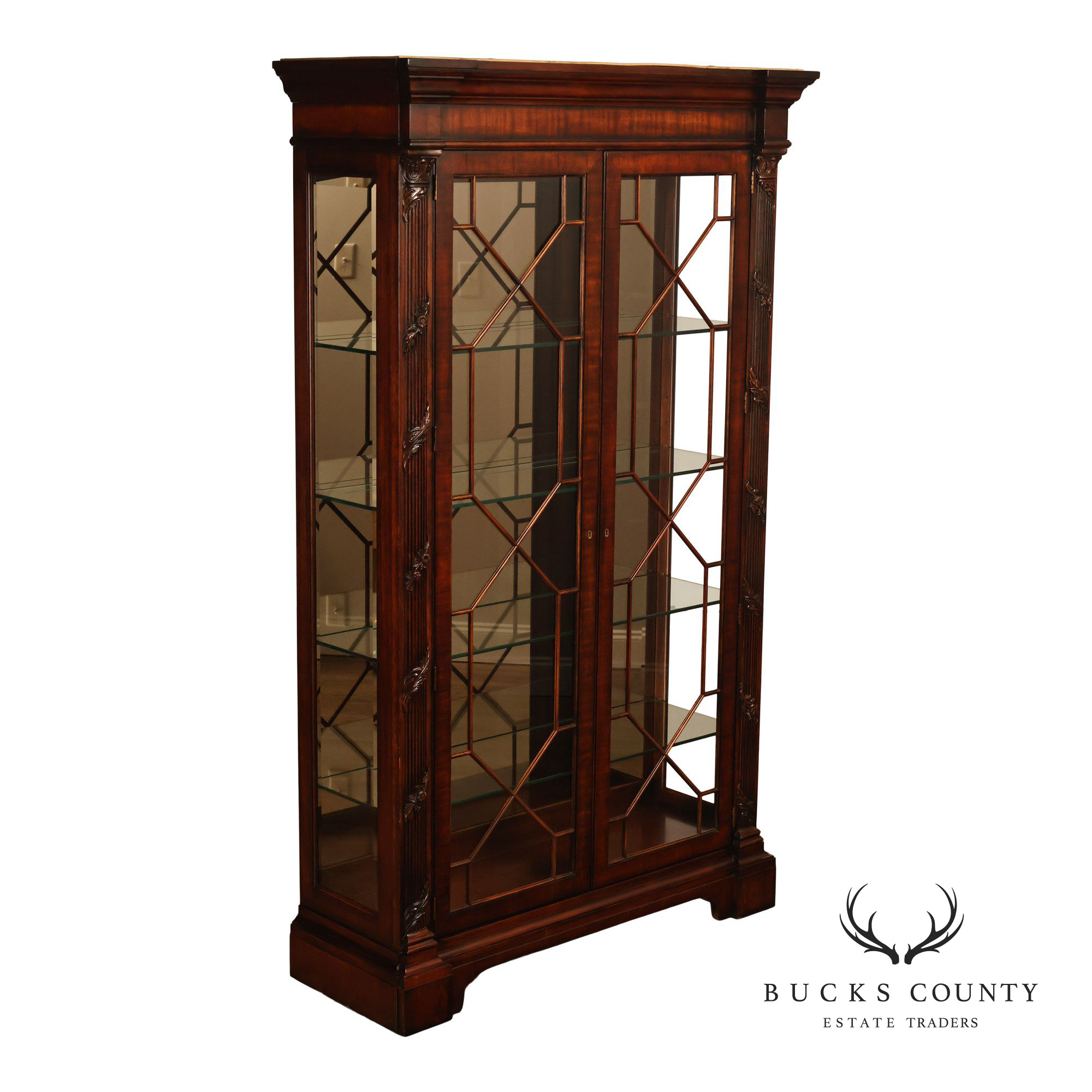 Henredon Neoclassical Style Mahogany Display Case