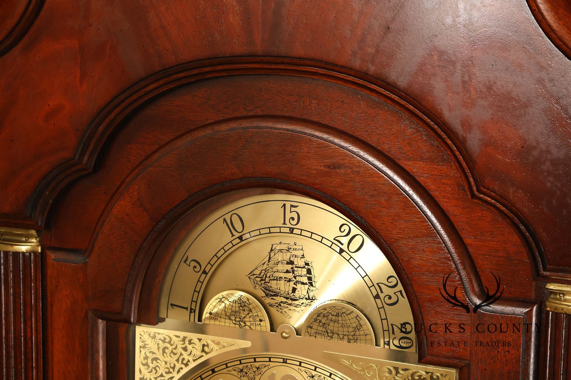 Howard Millar 3 Weight Pedalium Nautical Themed Grandfather Clock