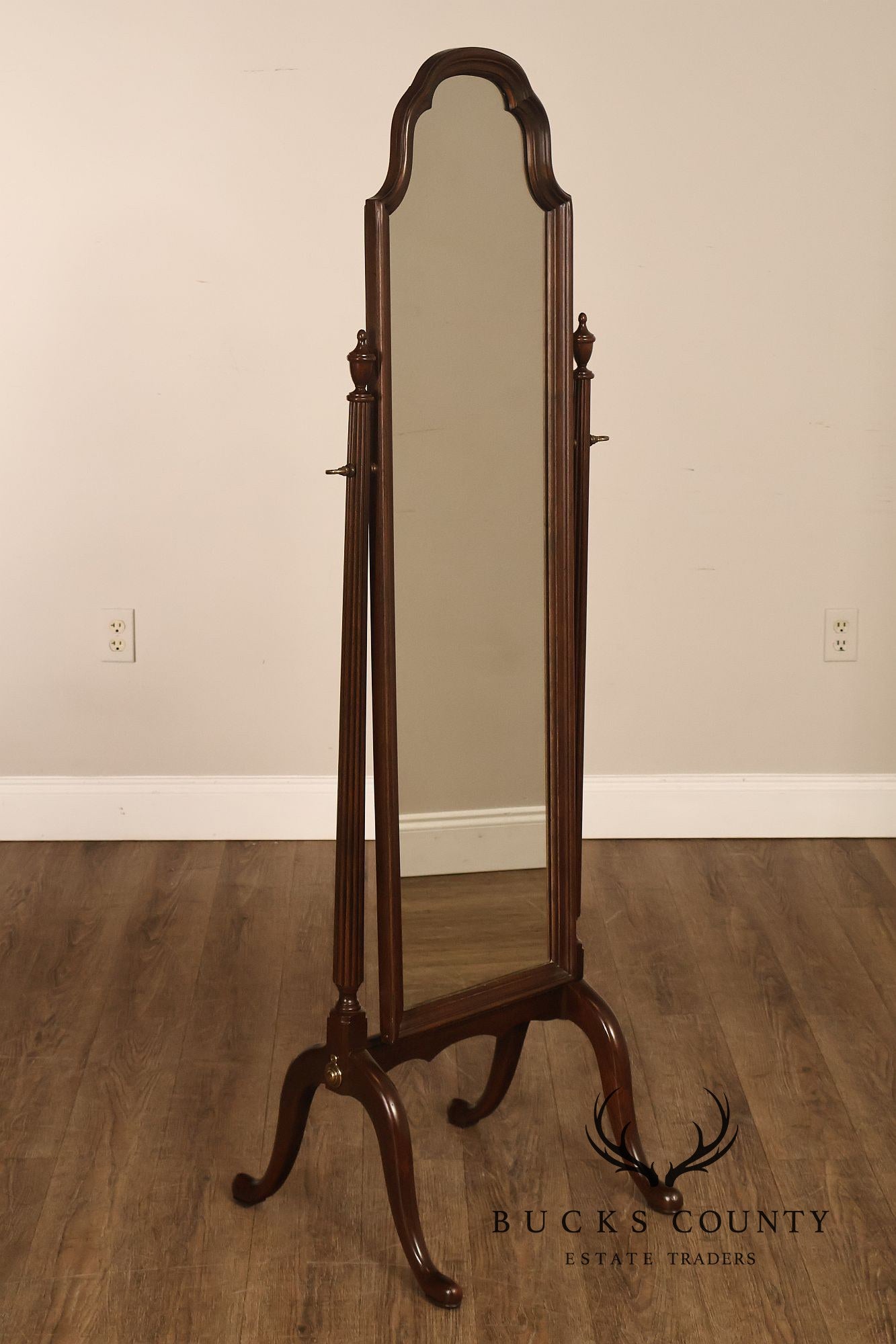 Ethan Allen Georgian Court Cherry Cheval Floor Mirror