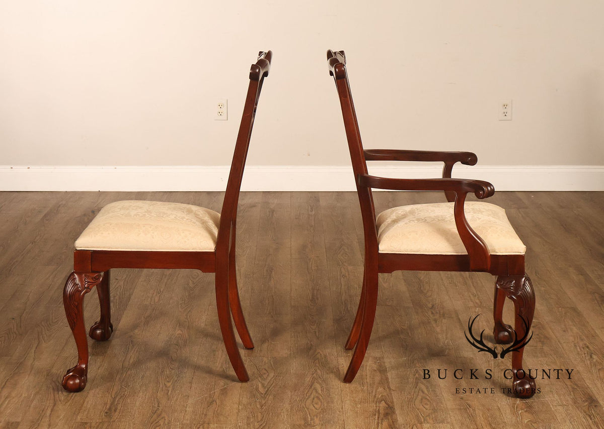 Ethan Allen '18th Century Mahogany' Set of Eight Dining Chairs