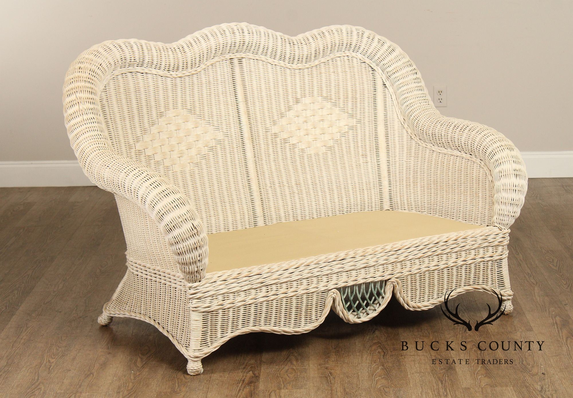 Victorian Style Vintage Pair of Wicker Loveseats