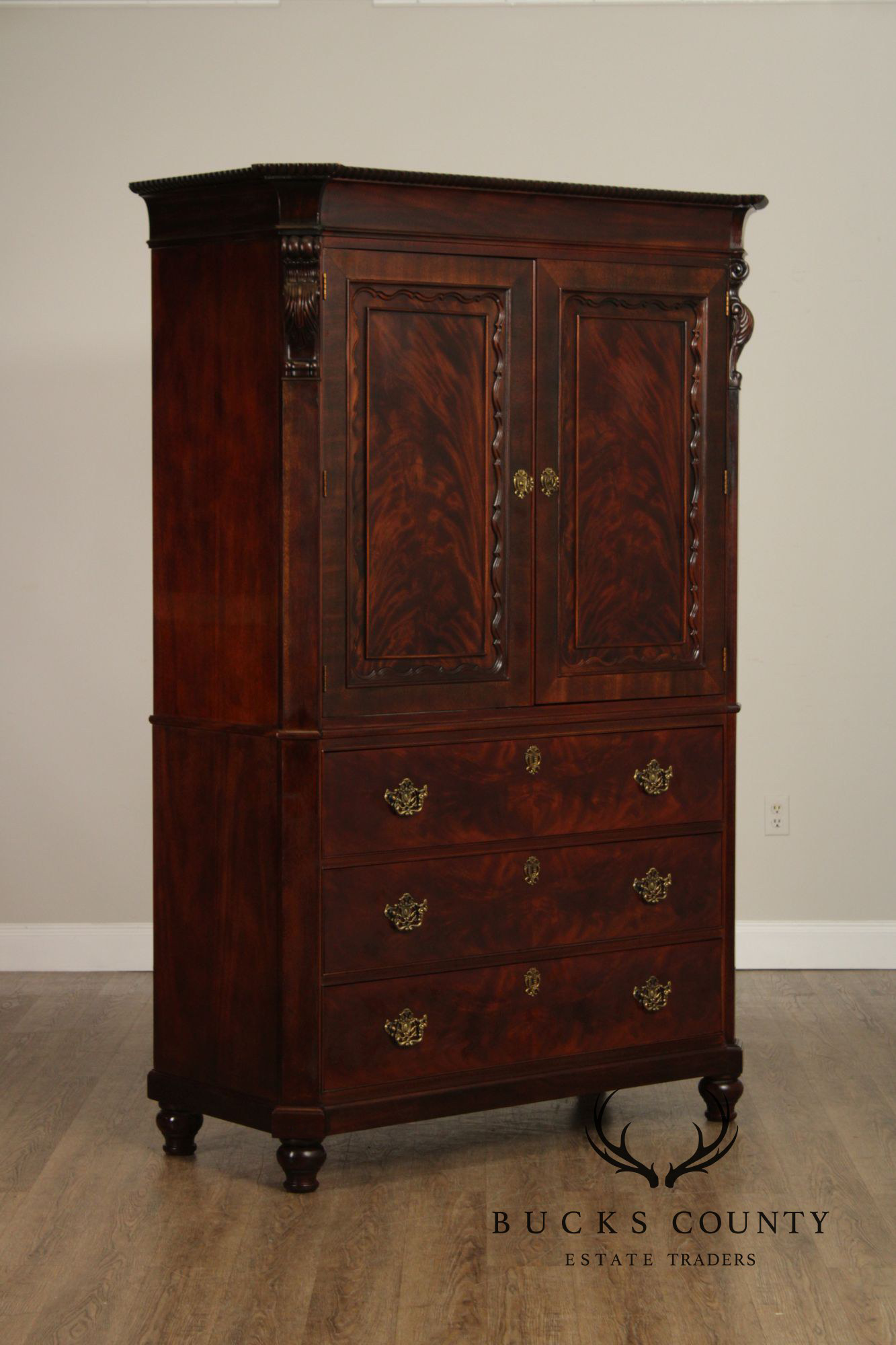 Henredon Carlyle Collection Mahogany Armoire Cabinet