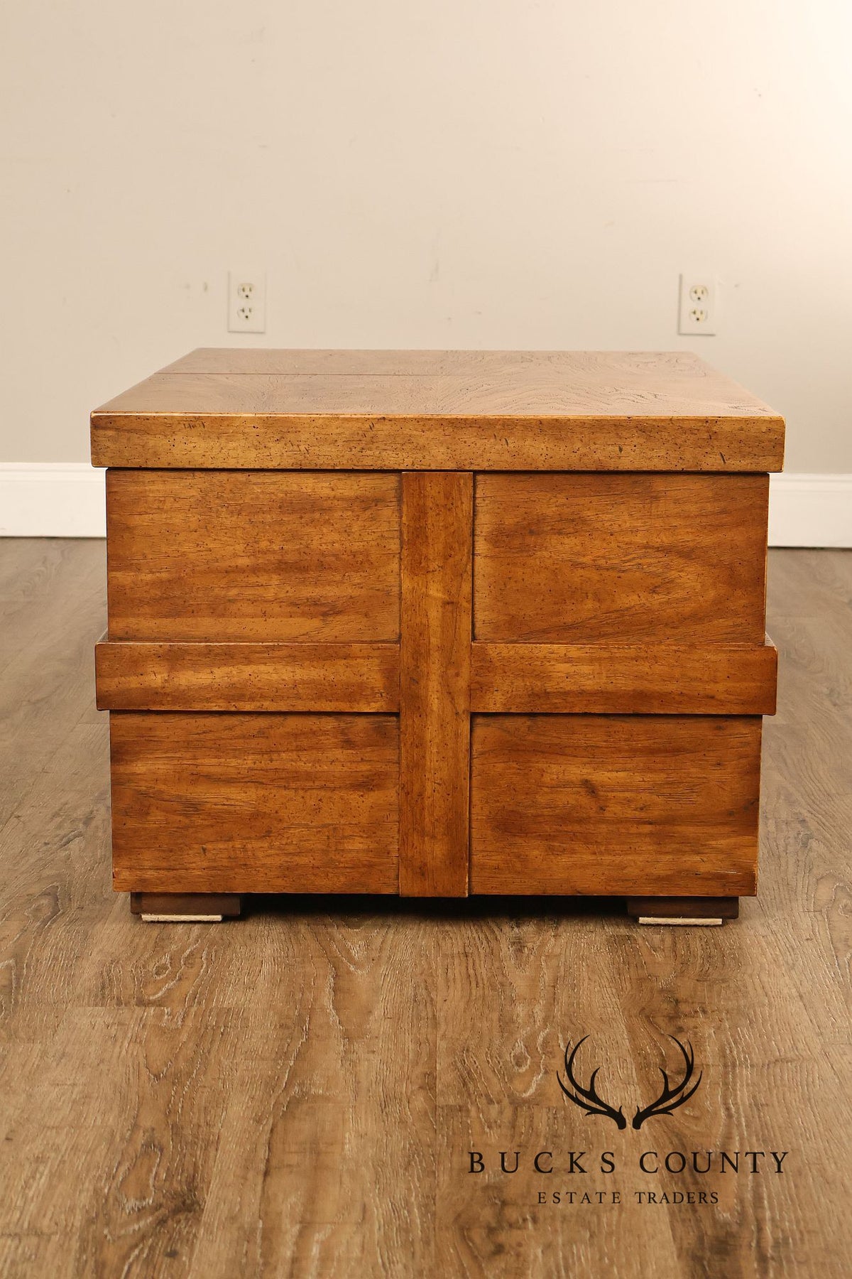 Drexel 'Woodbriar' Campaign Style Coffee Table