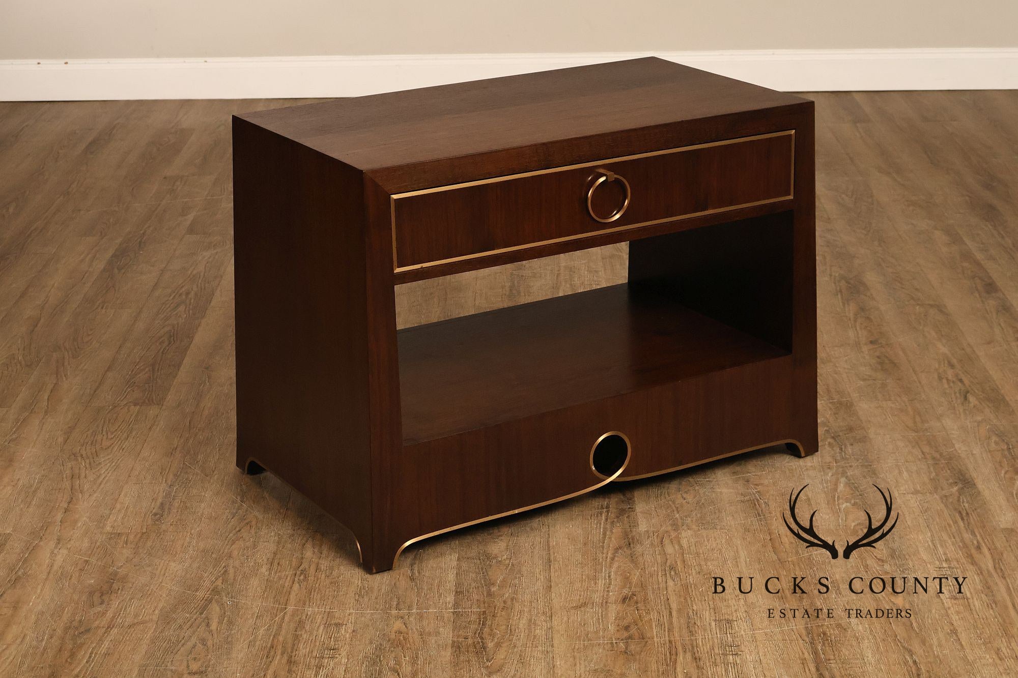 Classic Modern Pair Of Single Drawer Nightstands