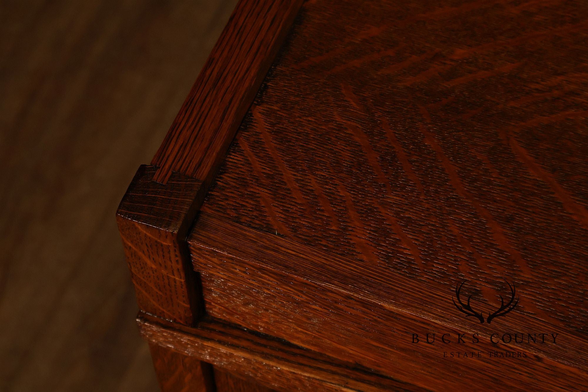 Antique Globe Wernicke Mission Oak Three Stack Barrister Bookcase With Base Drawer