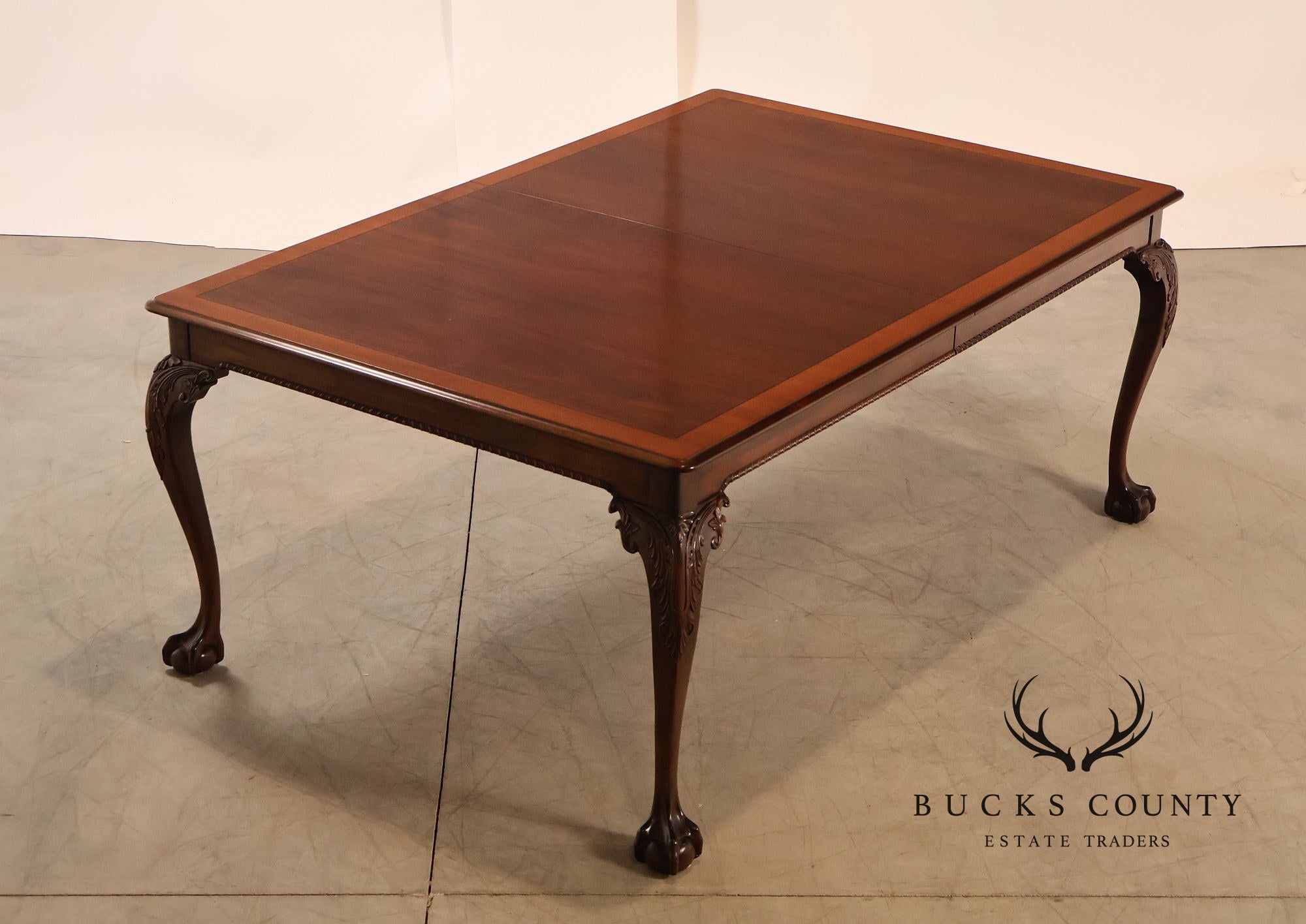 Stickley Chippendale Style Mahogany Expandable Dining Table