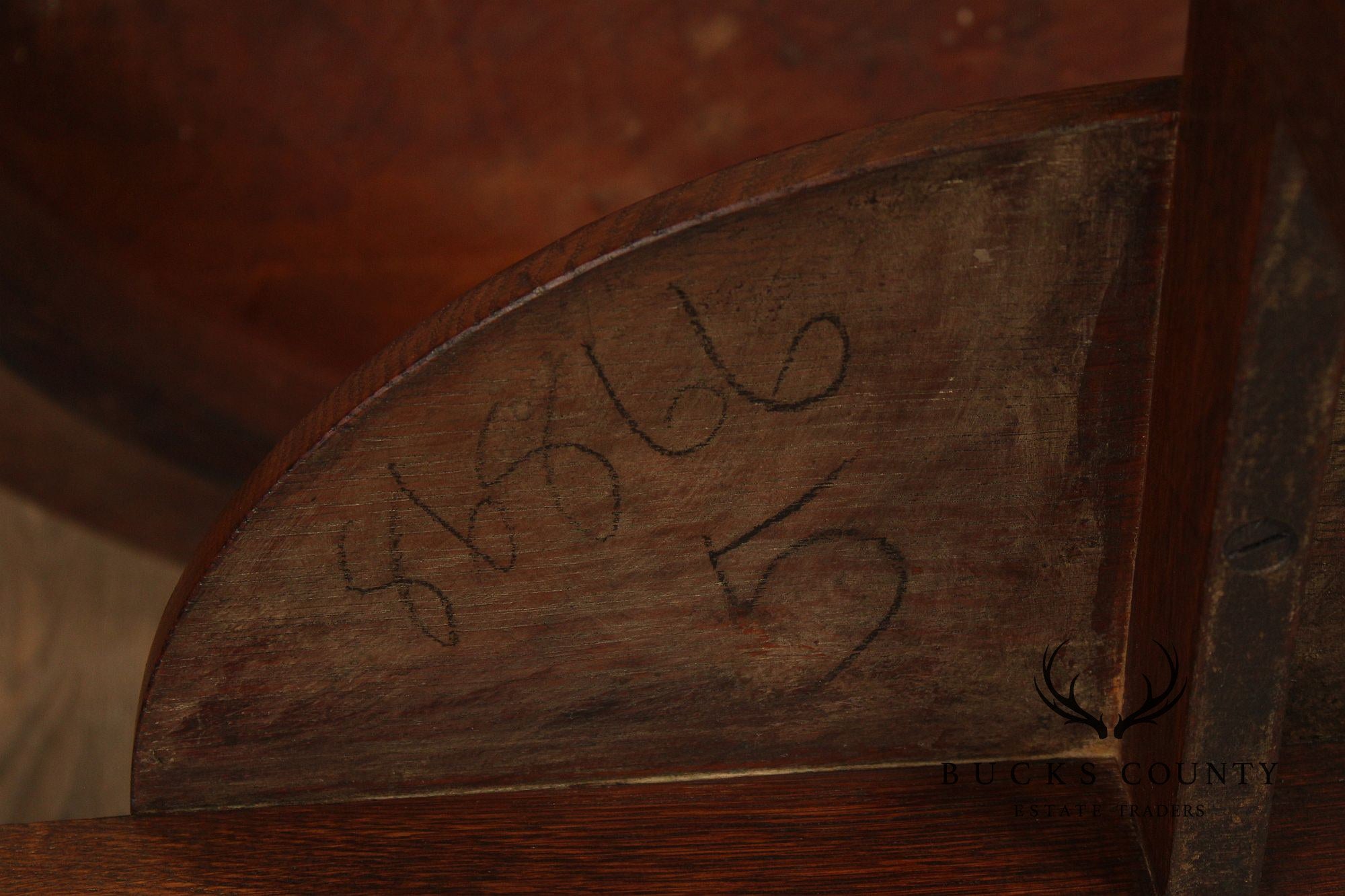 Antique Stickley Brothers Mission Oak Oval Lamp Table