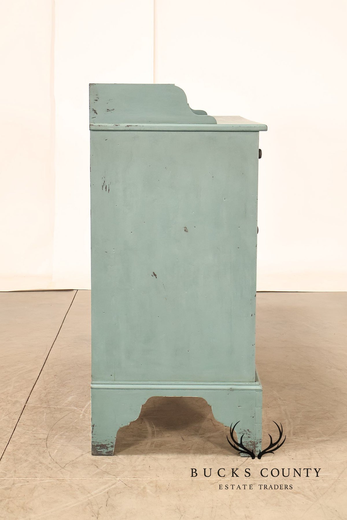 John Edward Pavlik Custom Painted Country Four-Door Sideboard Cabinet