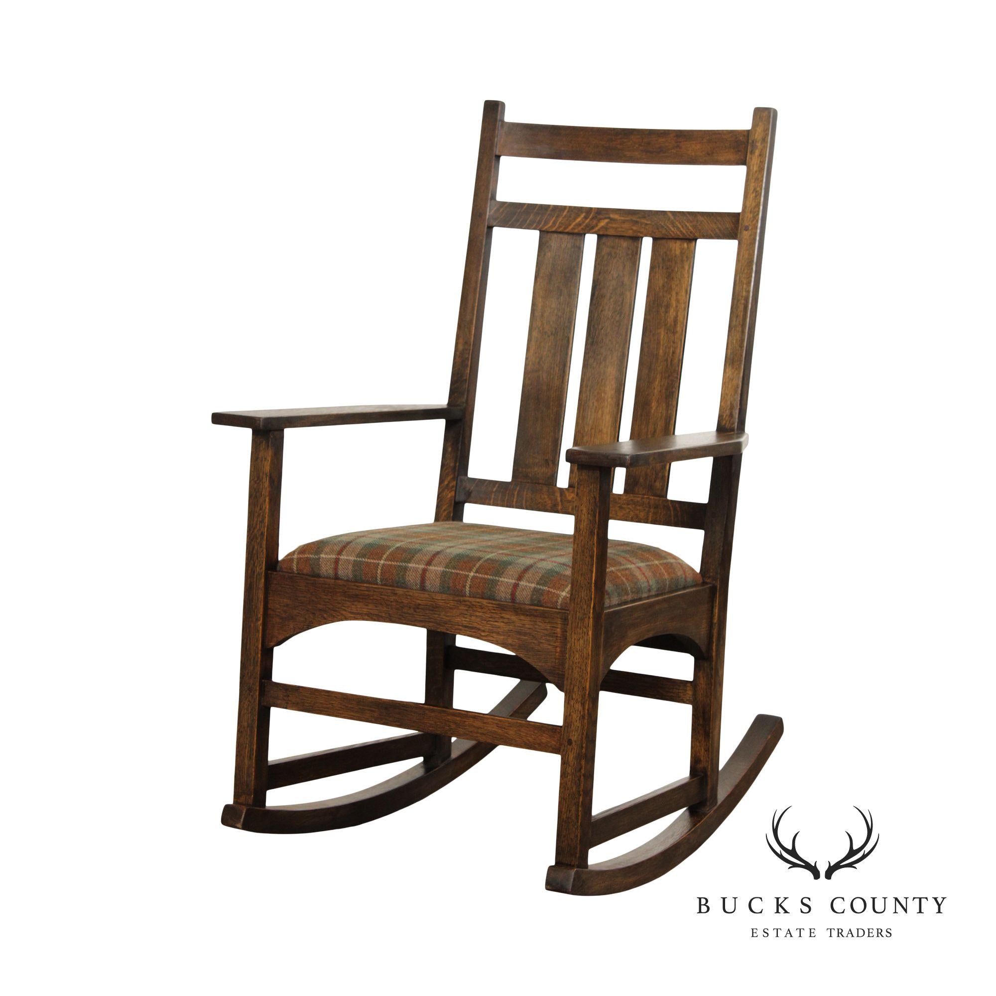 Stickley Mission Collection Harvey Ellis Oak Rocking Chair