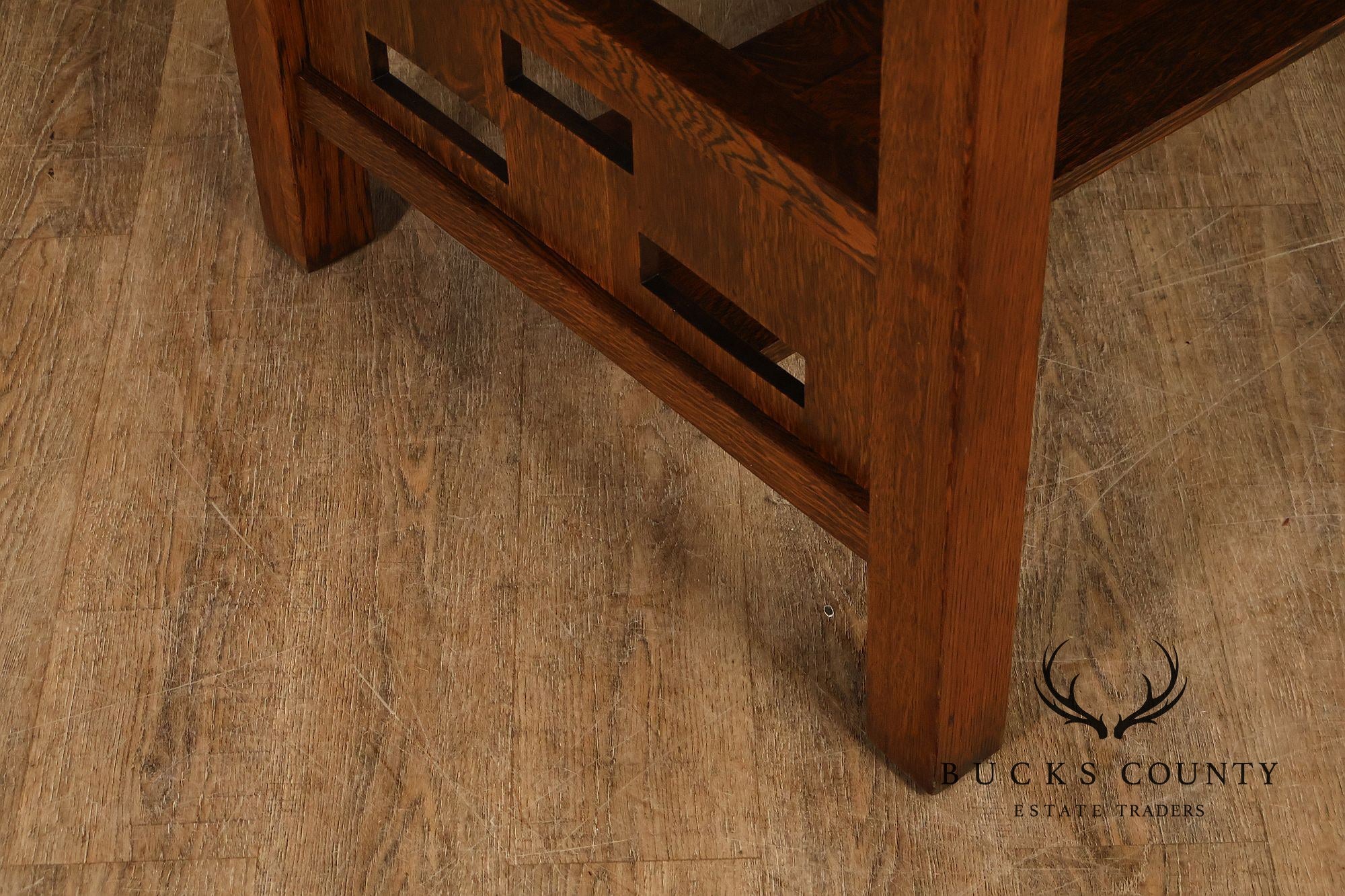 Antique Arts & Crafts Library Table Writing Desk
