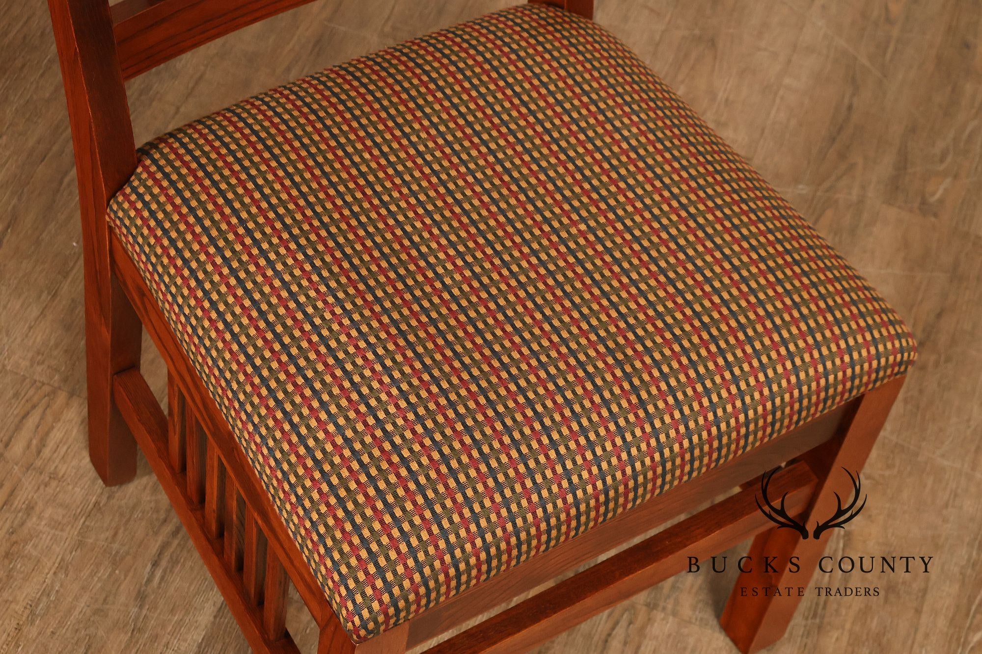 Nichols & Stone Mission Oak Style Set Of Eight Dining Chairs