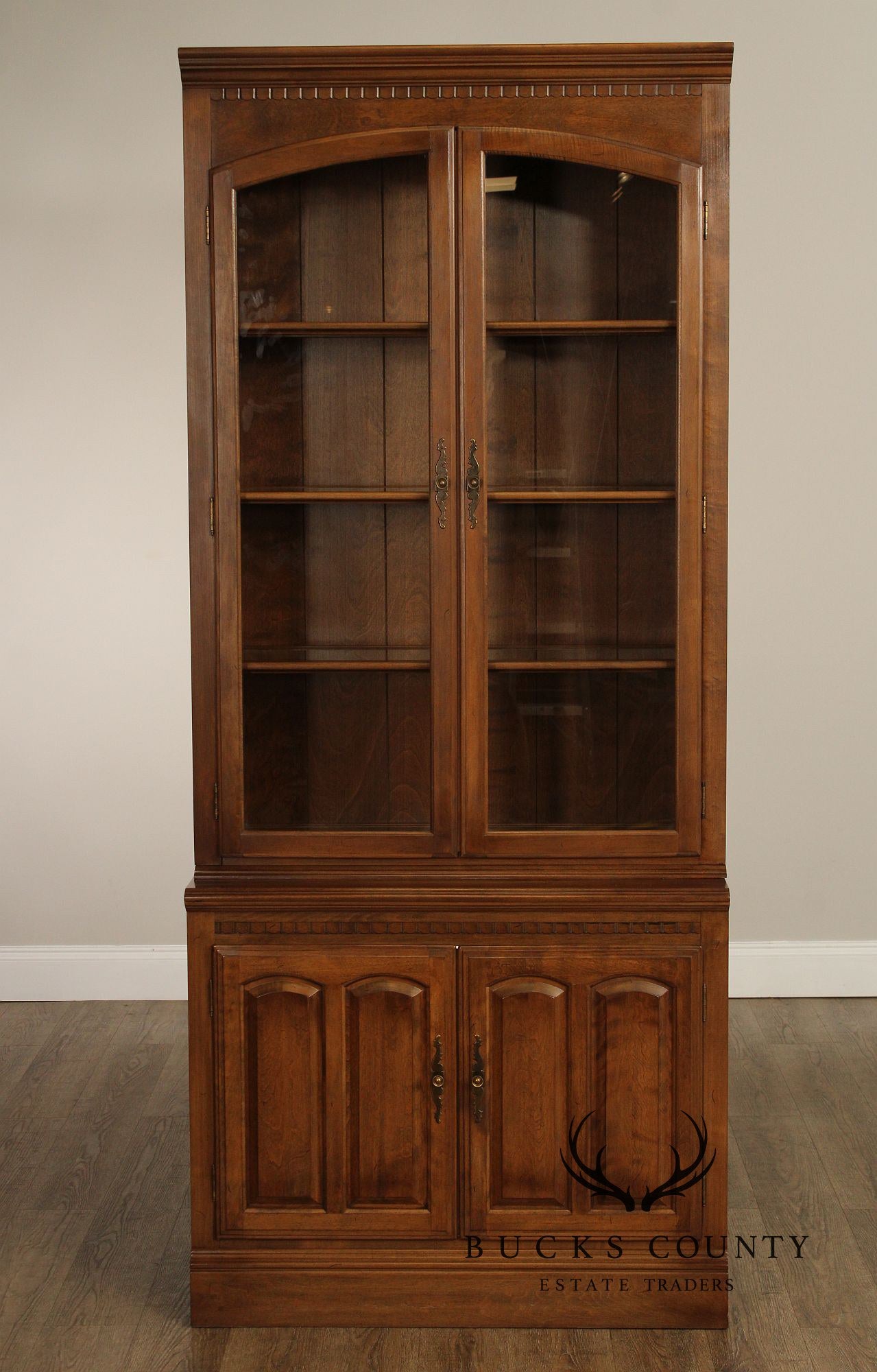 Ethan Allen Classic Manor Glass Door Bookcase