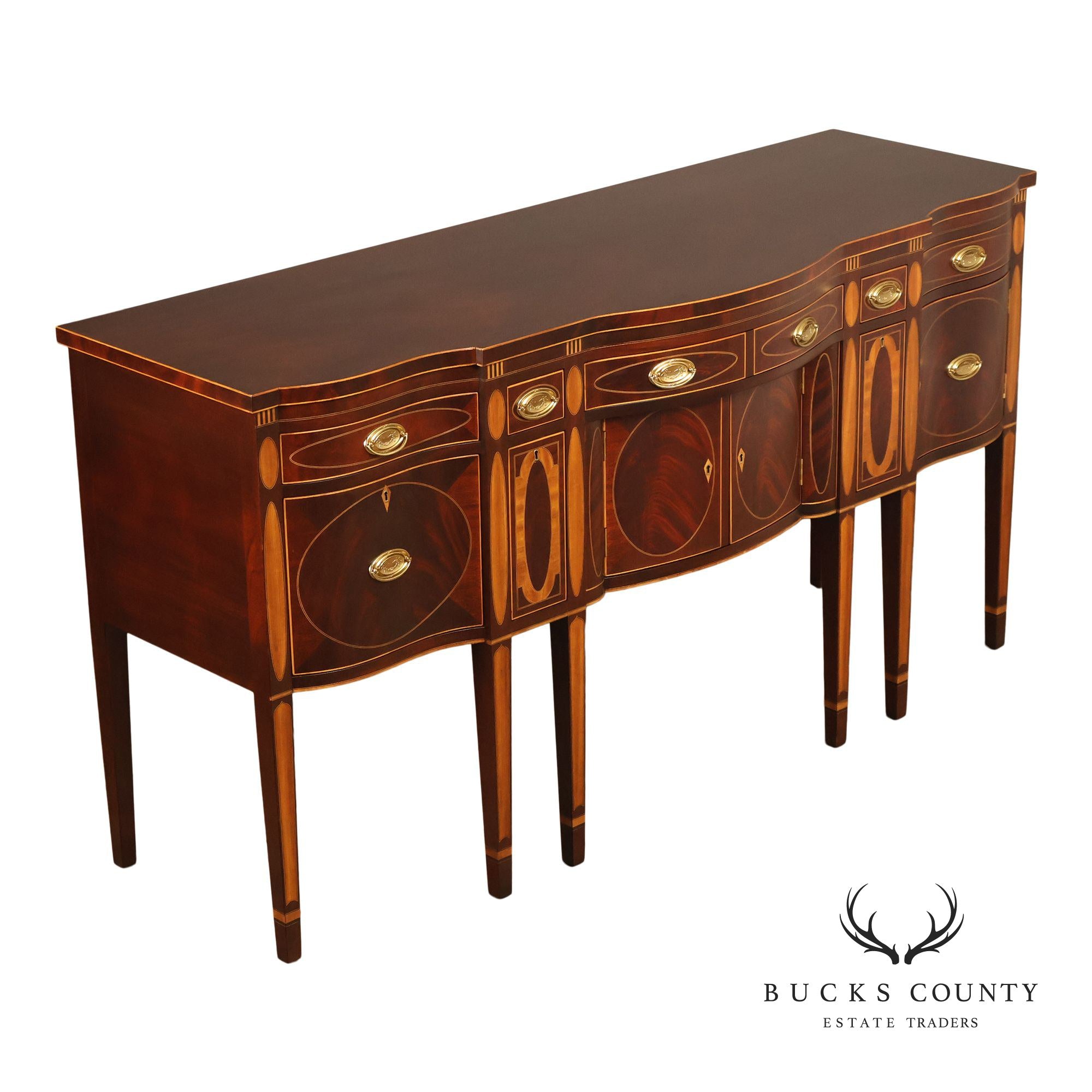 Kindel Federal Style Mahogany Inlaid Winterthur Sideboard