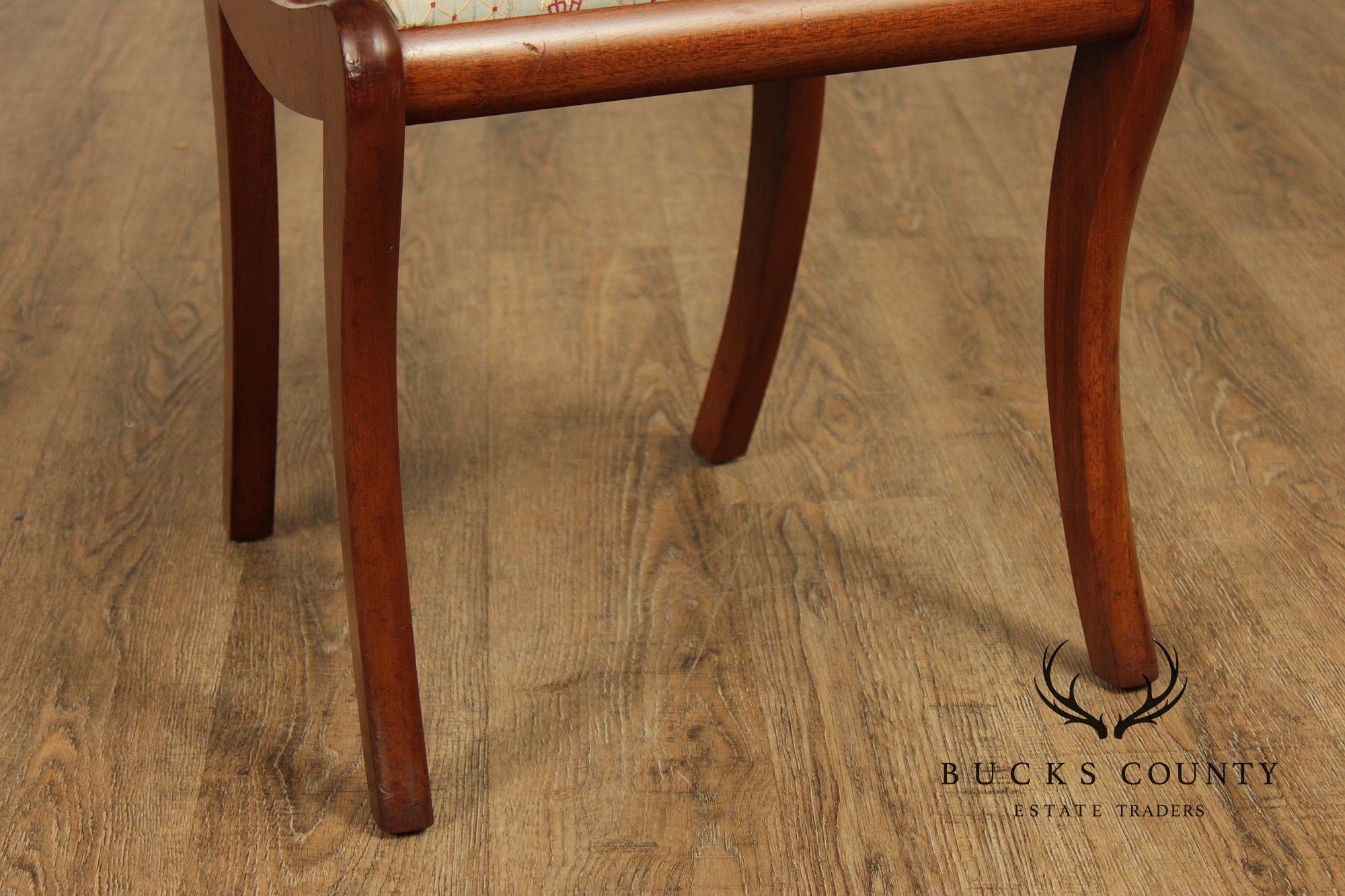 Biggs Furniture Empire Style Set of Eight Mahogany Dining Chairs