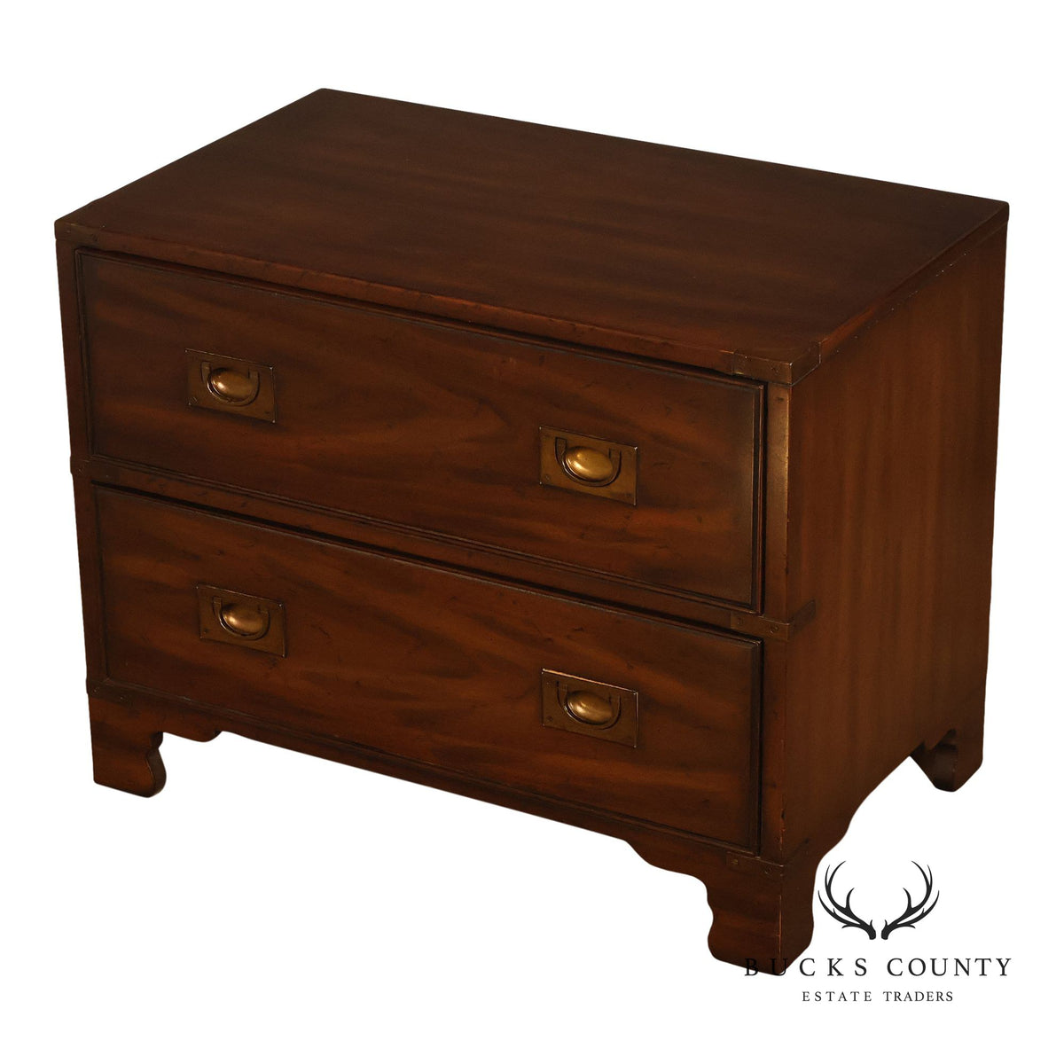 Heritage Campaign Style Walnut Nightstand