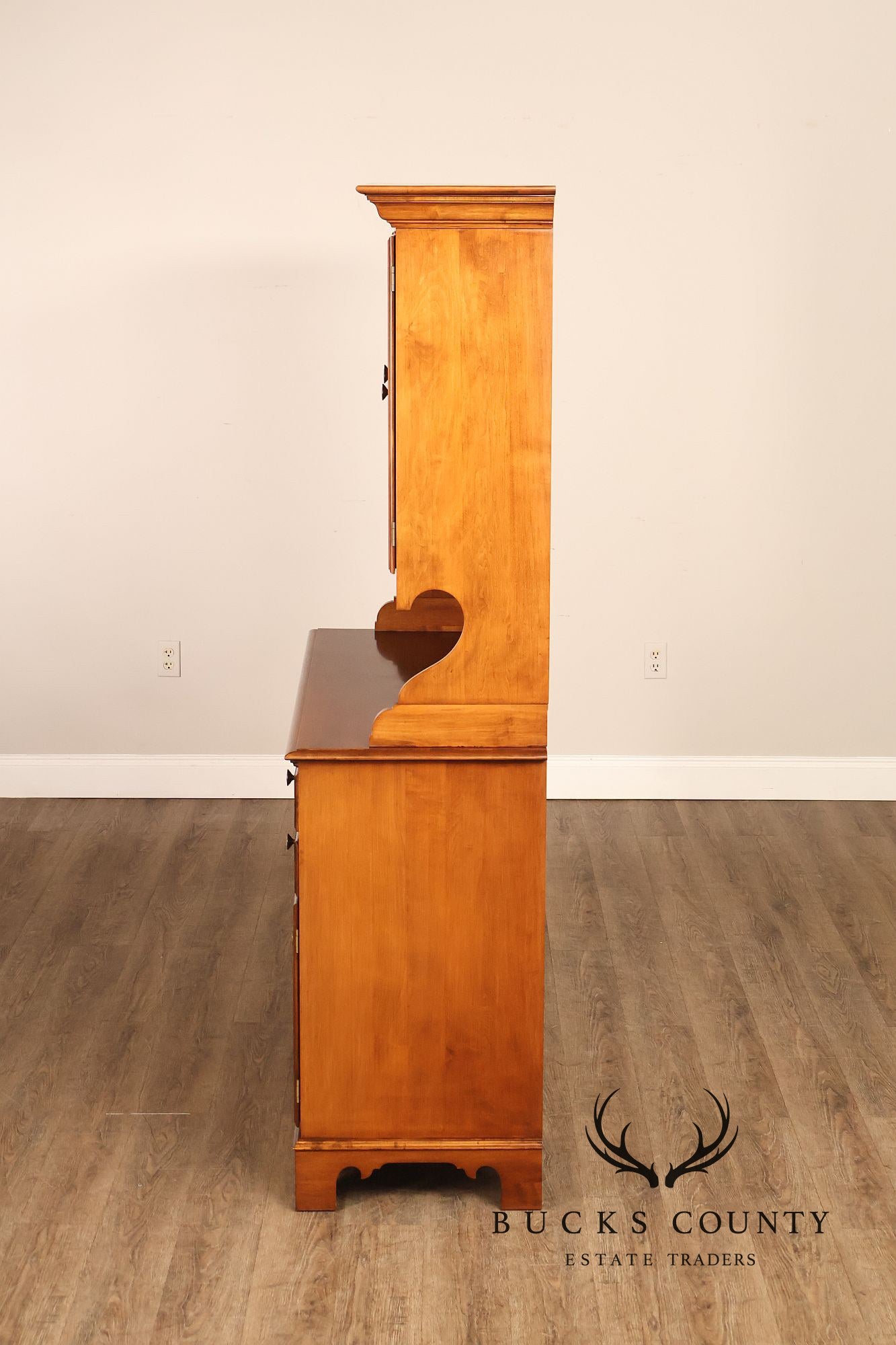 Hitchcock Two Piece Maple Step Back Hutch