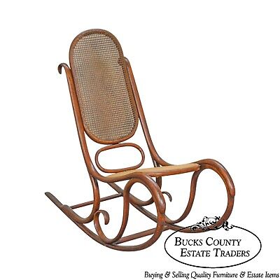 Thonet Vintage Antique Bentwood Rocker Rocking Chair