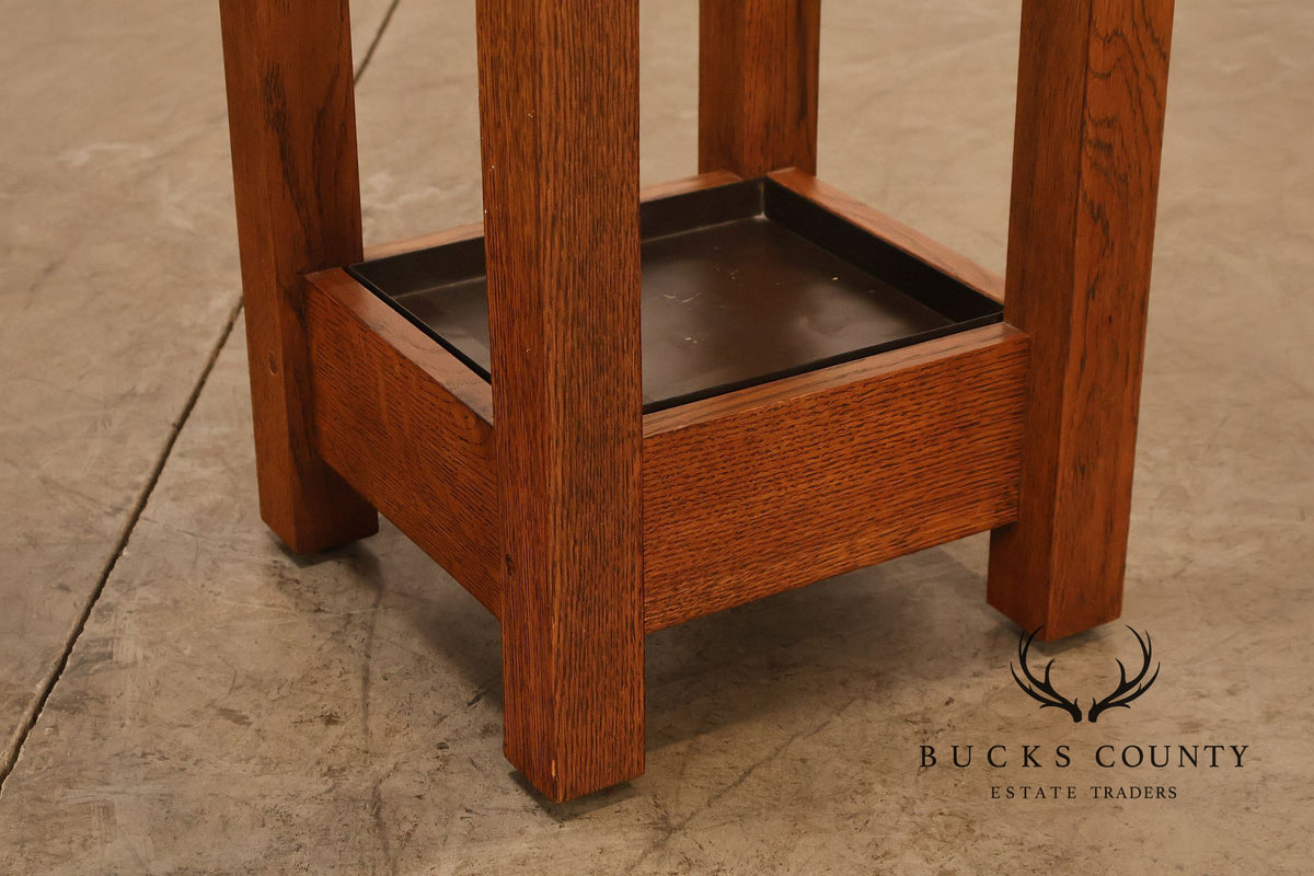 Stickley Mission Collection Oak Umbrella Stand