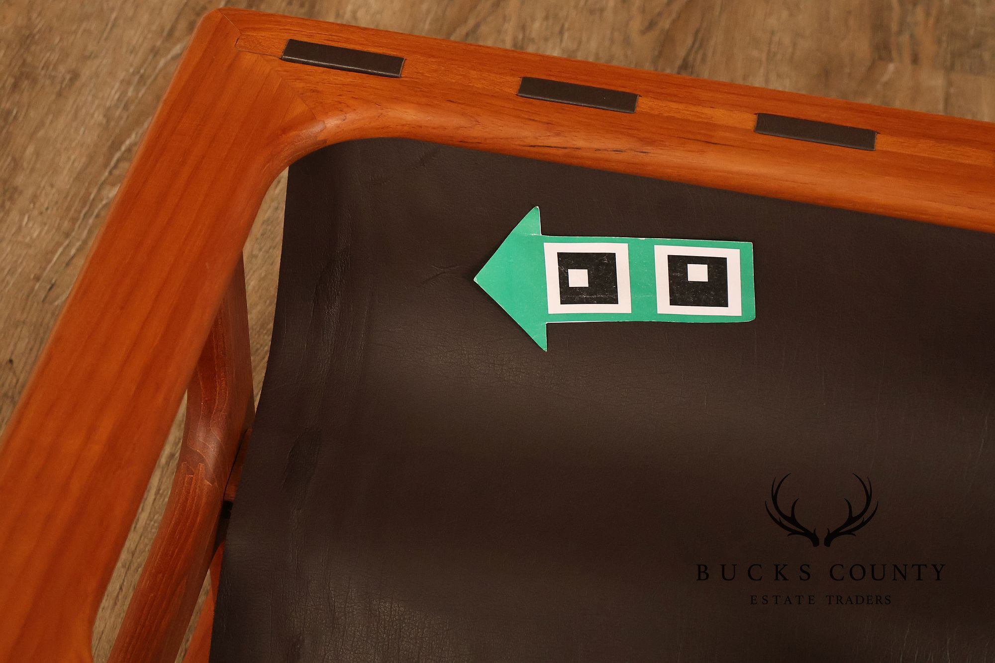 Salin Møbler Danish Modern Teak and Leather Magazine Rack