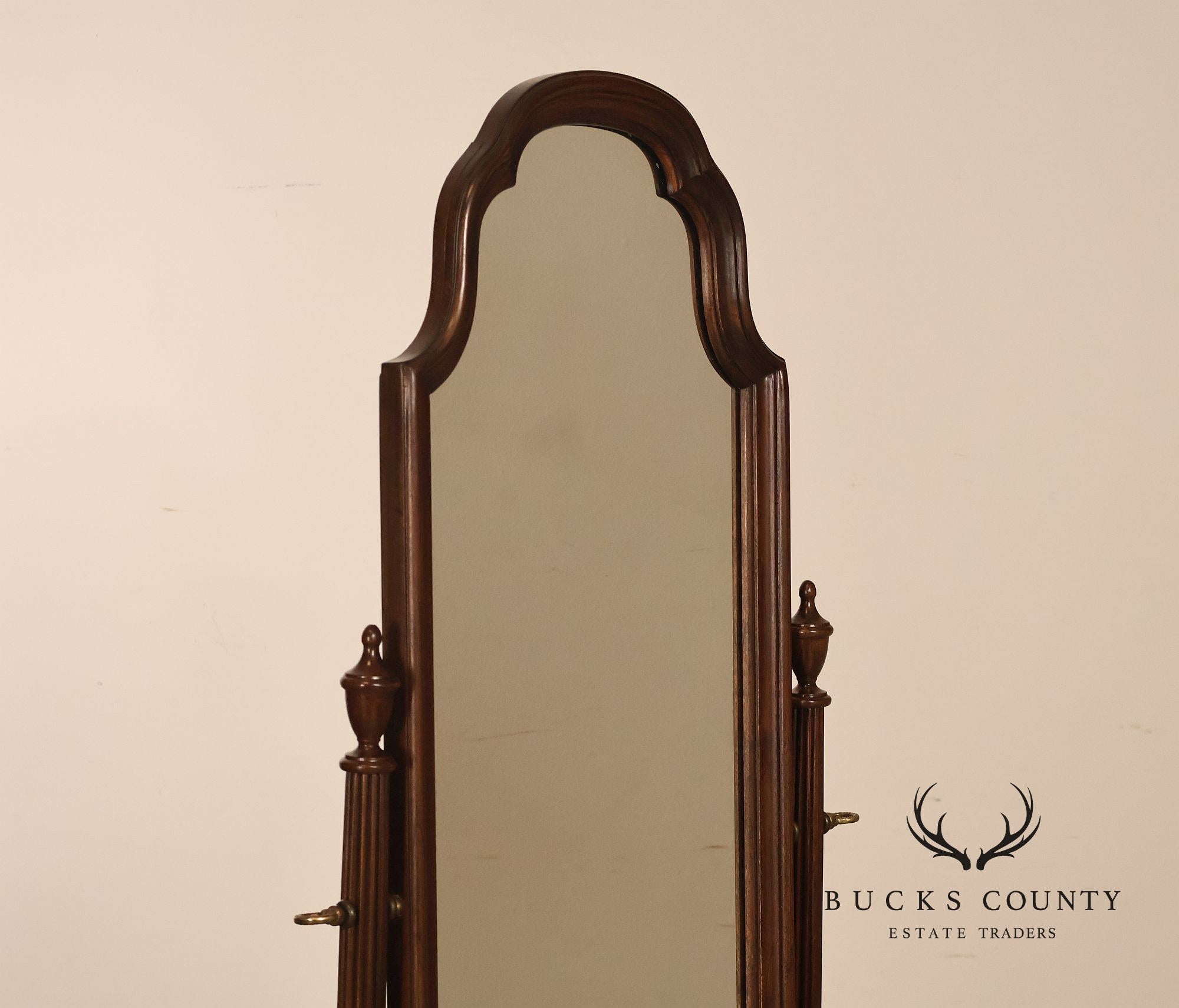 Ethan Allen Georgian Court Cherry Cheval Floor Mirror