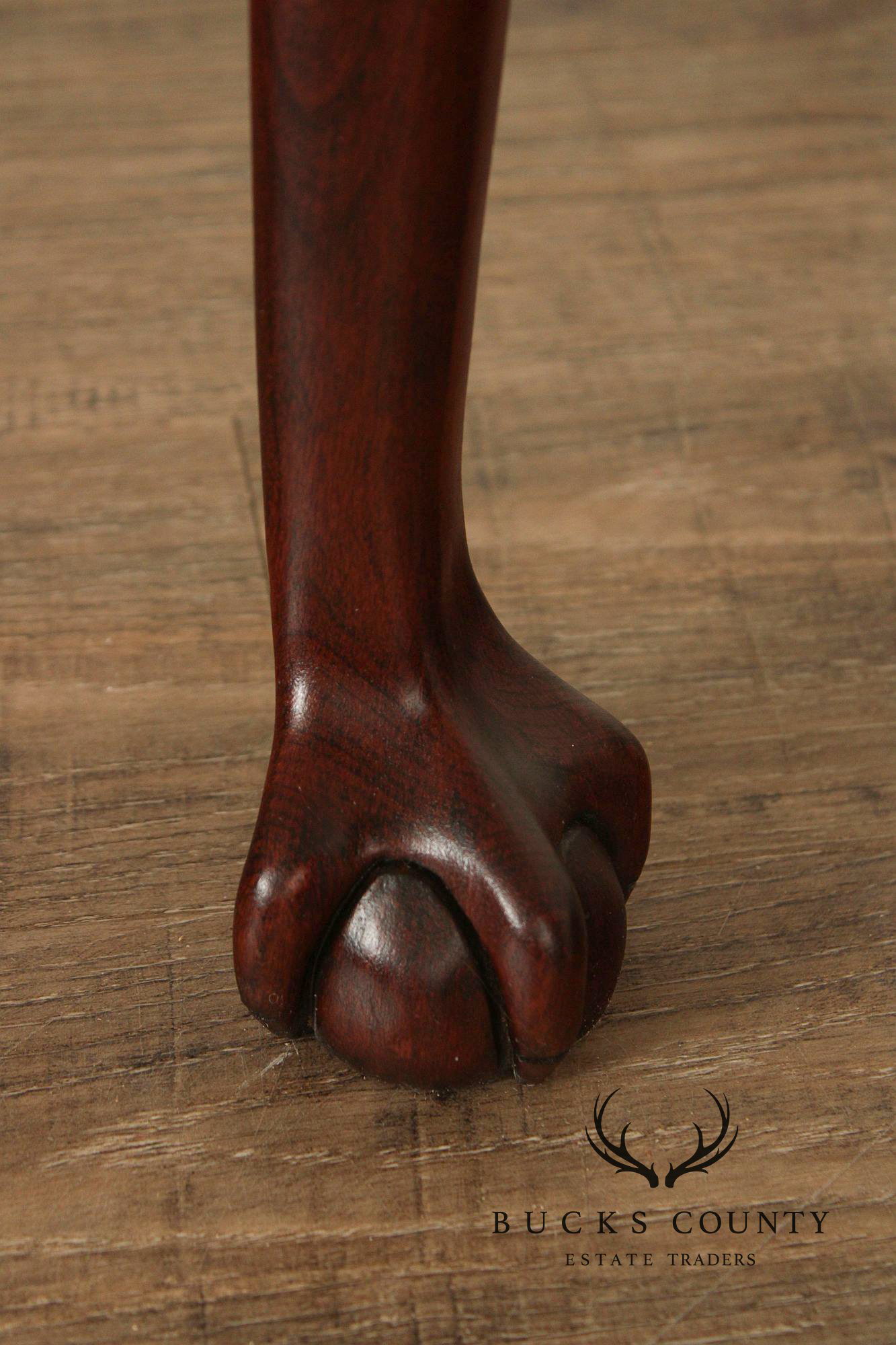 Georgian Style Glass Top Cherry Side Table