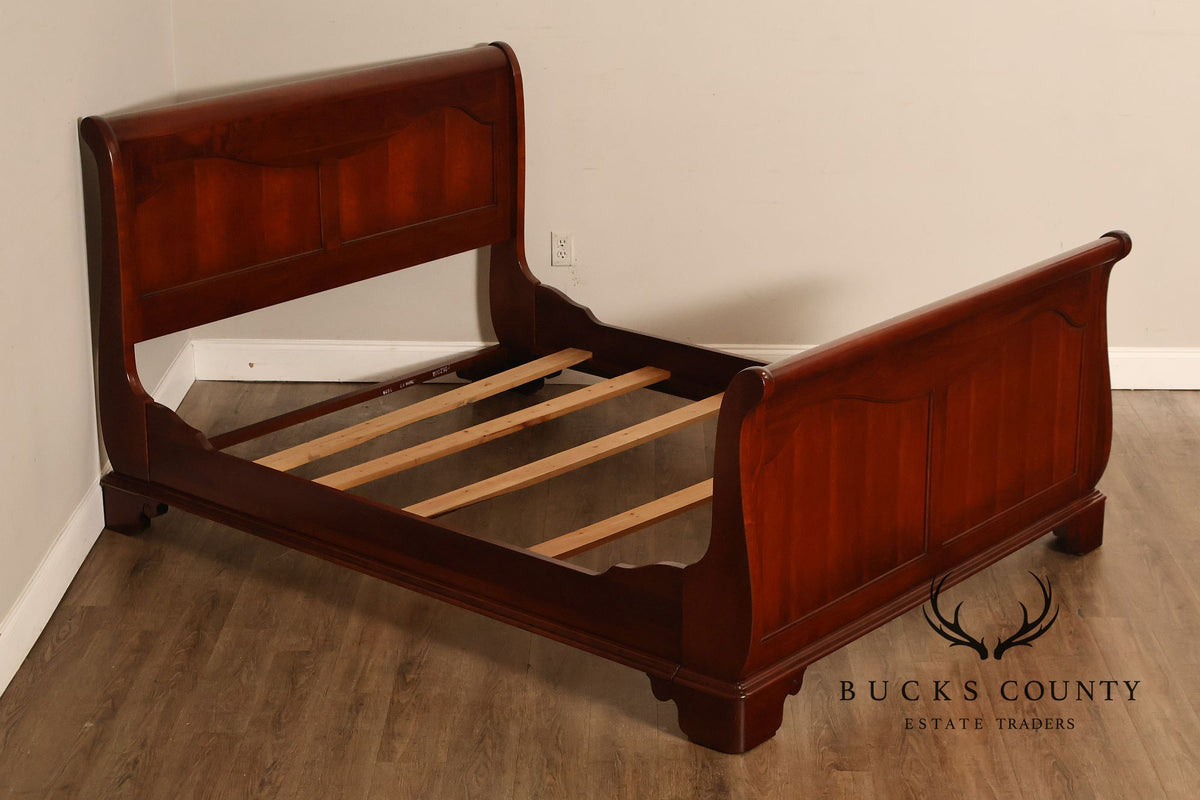 Statton Solid Cherry Queen Size Sleigh Bed