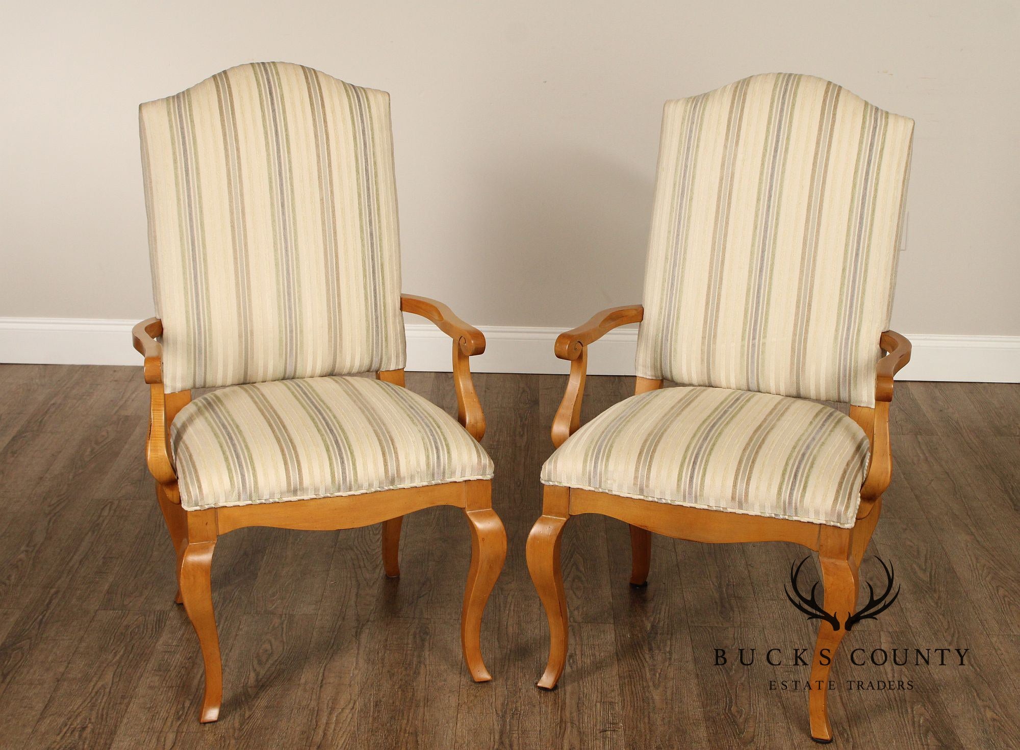 Ethan Allen French Country Style Pair of Armchairs