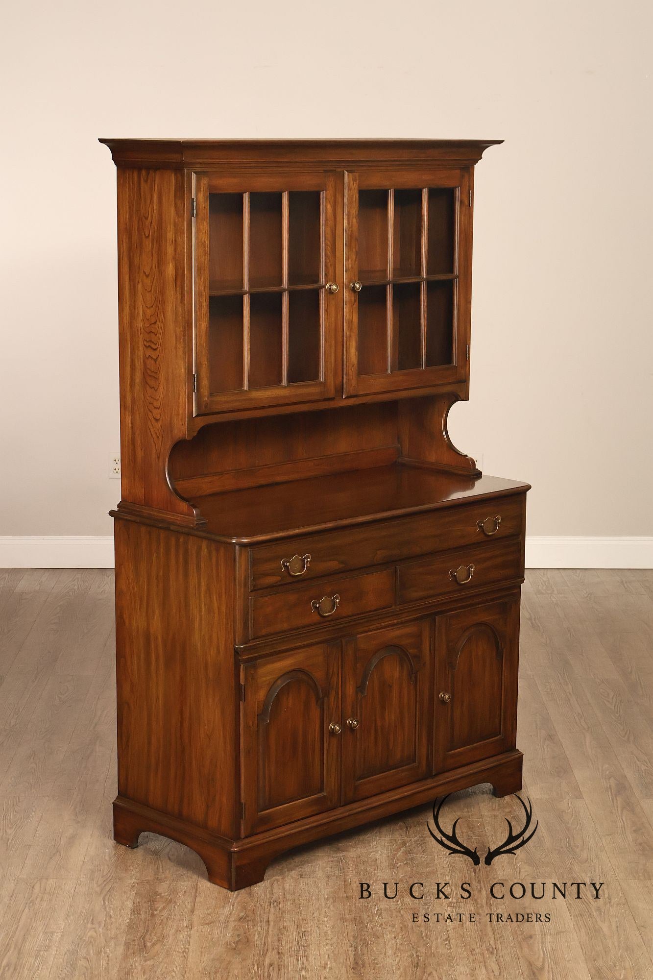 Pennsylvania House Vintage Cherry Step Back Hutch China Cabinet