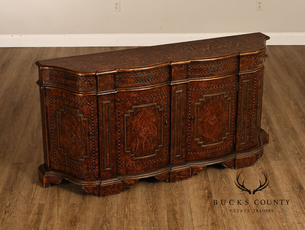 Spanish Colonial Style Faux Leather Sideboard