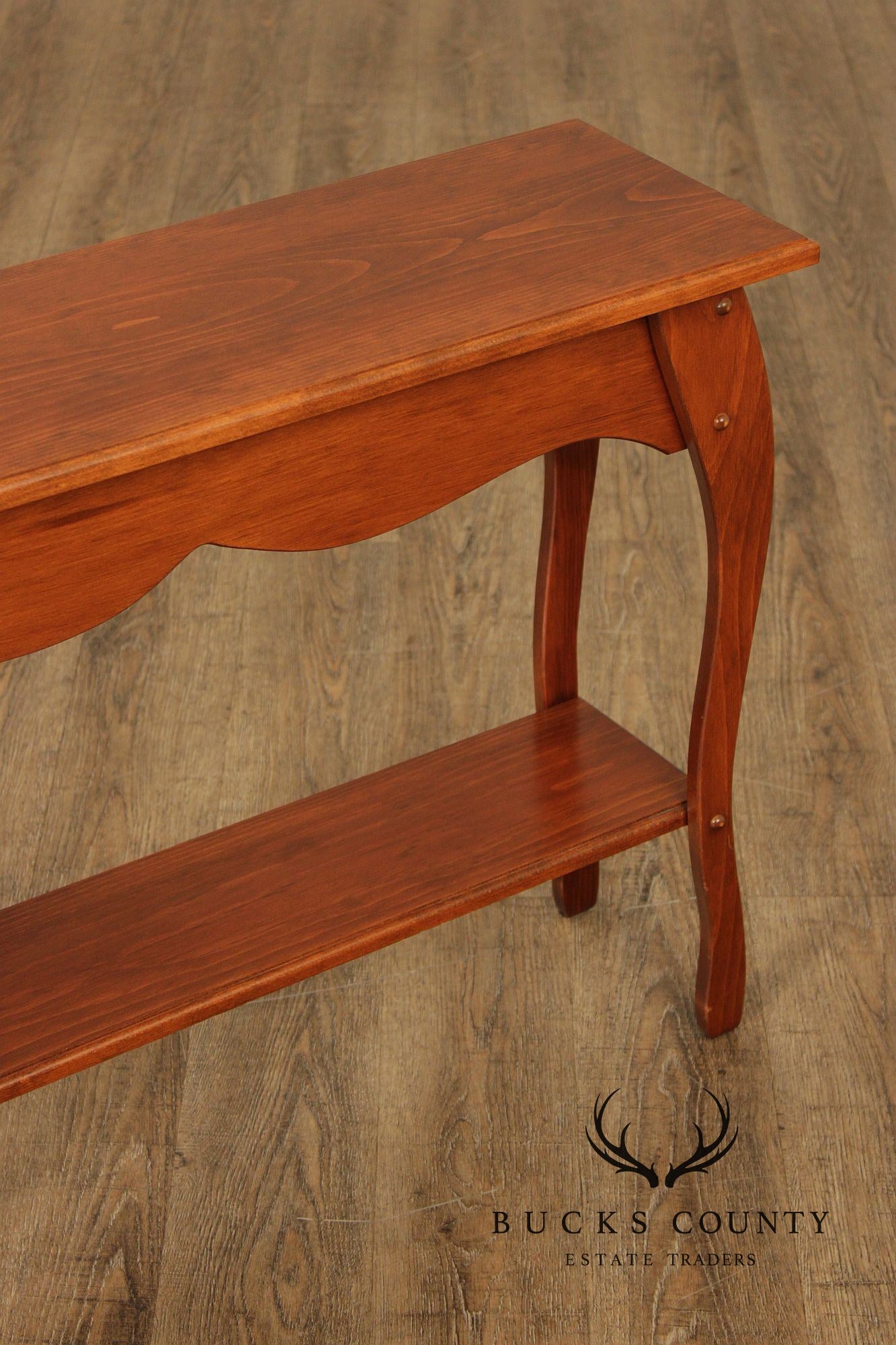 Farmhouse Style Narrow Two-Tier Console Table