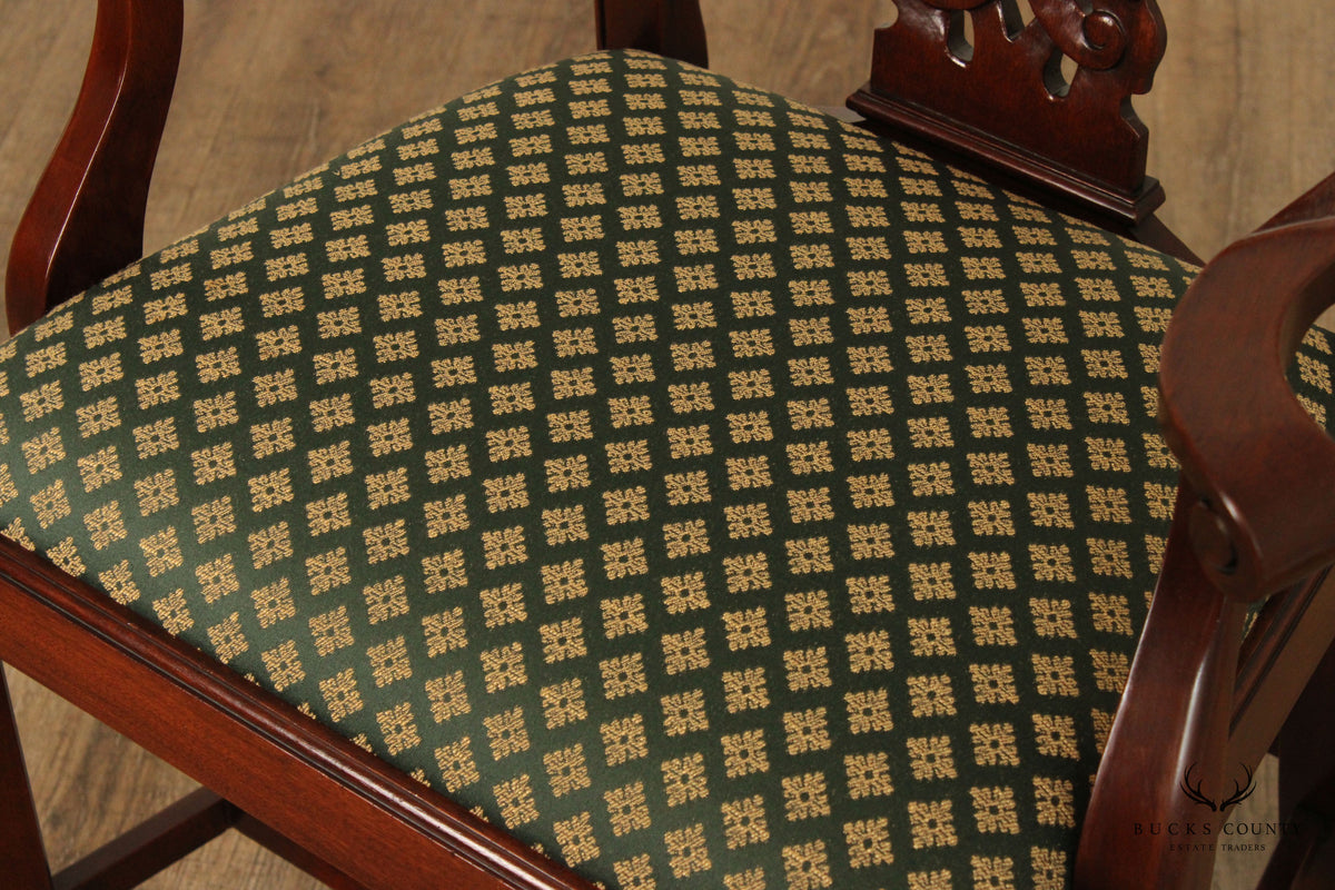 Chippendale Style Carved Mahogany Armchair