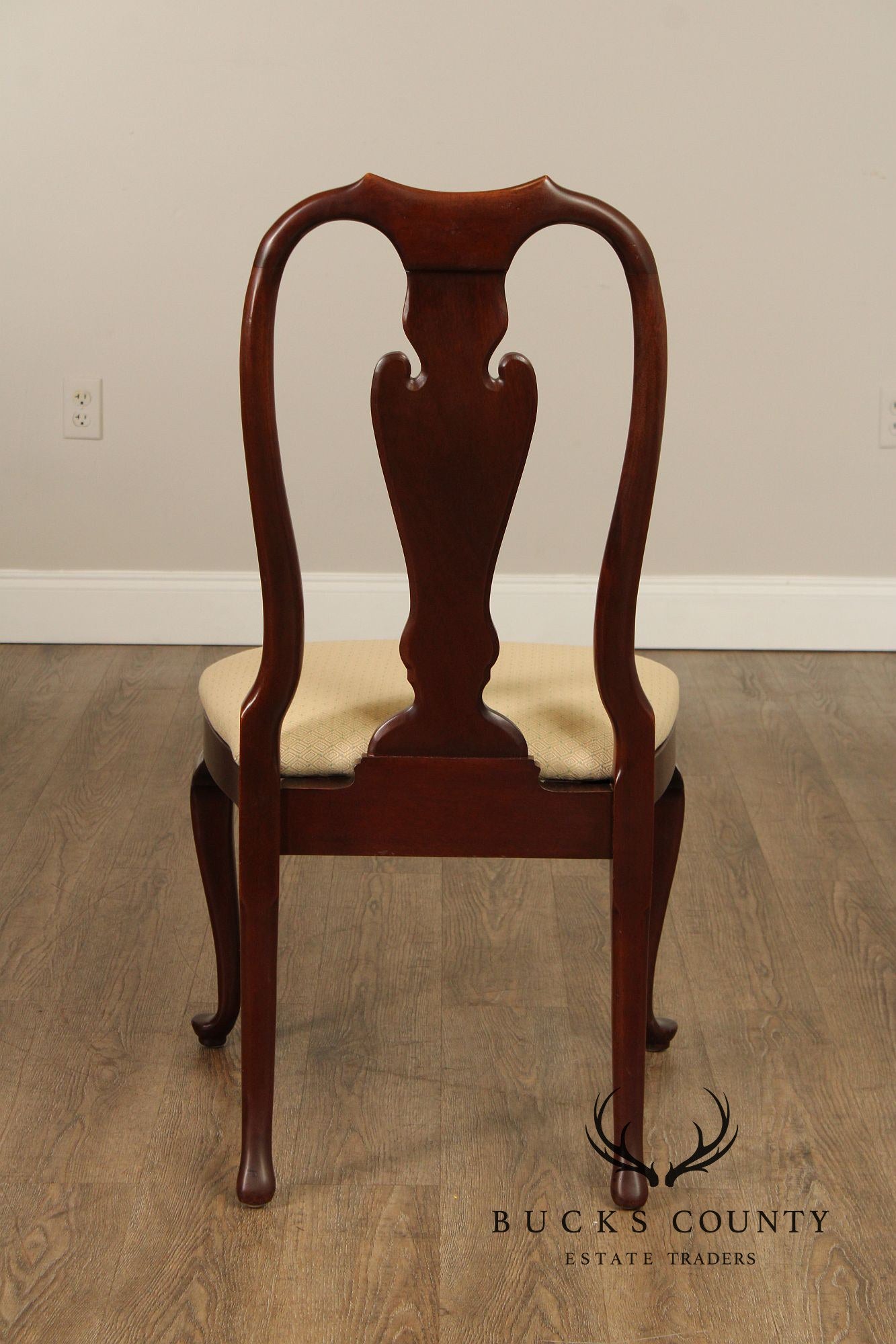 Councill Queen Anne Style Set of Ten Carved Mahogany Dining Chairs