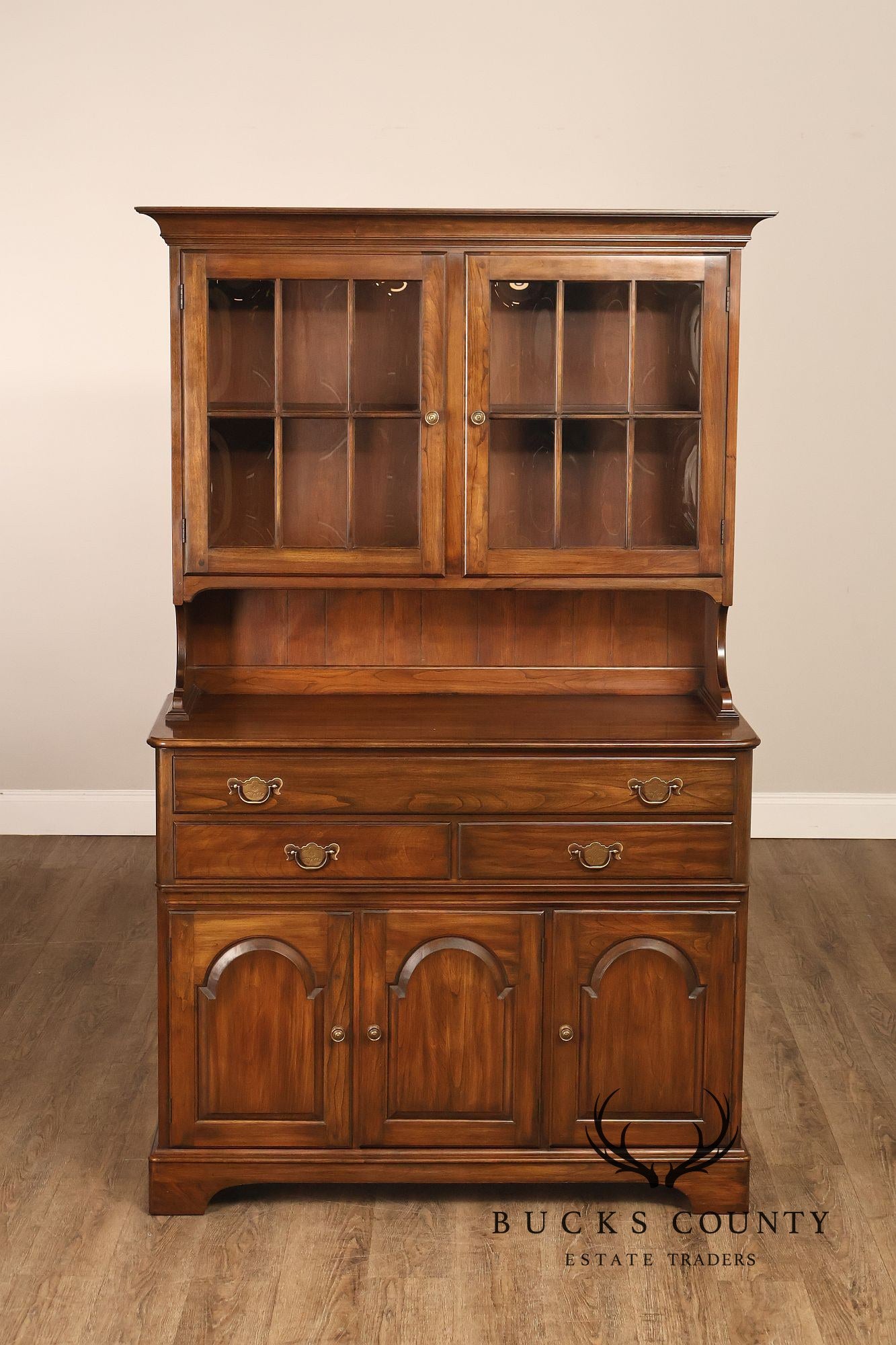 Pennsylvania House Vintage Cherry Step Back Hutch China Cabinet