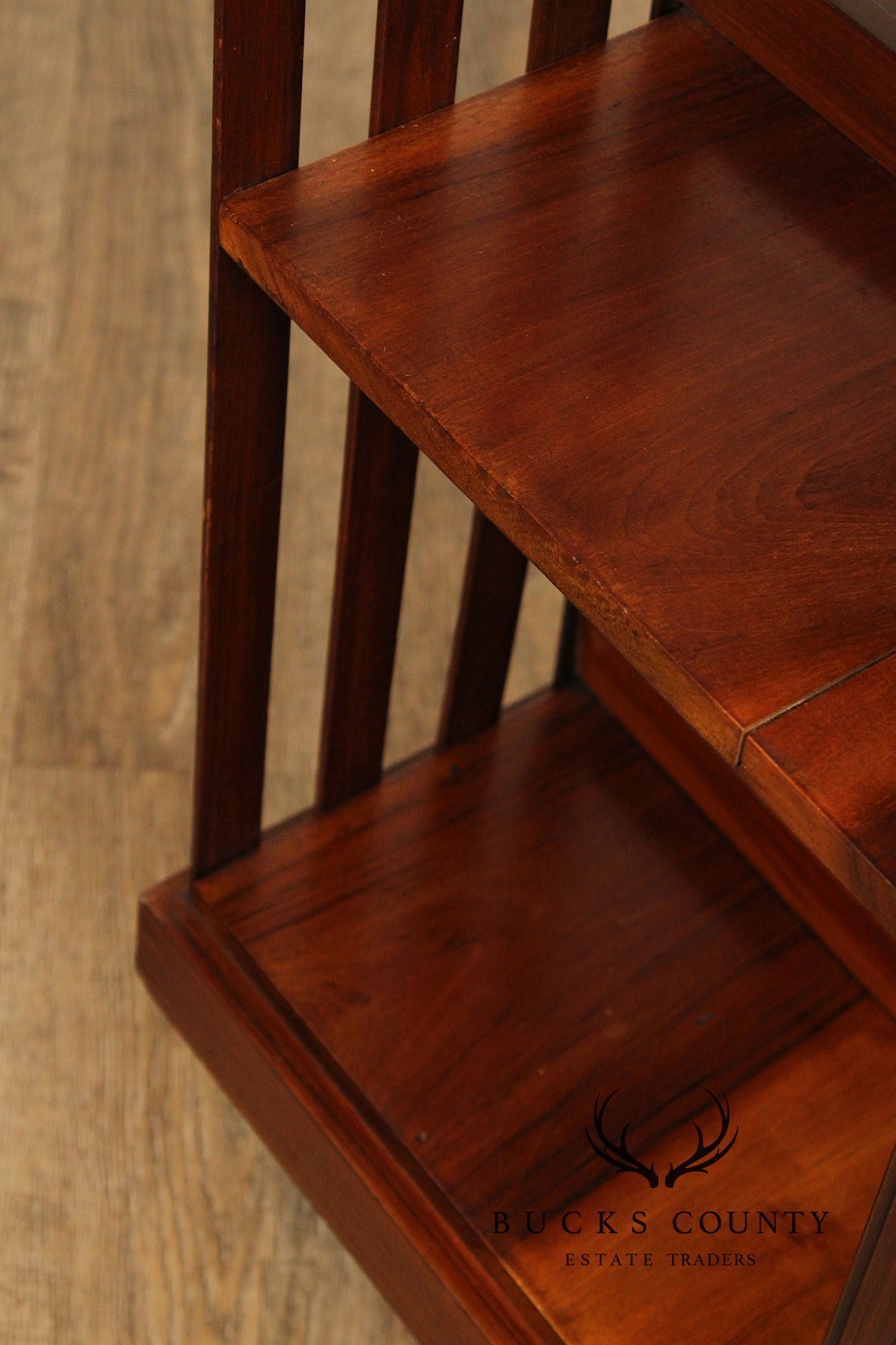 Antique Regency Style Rotating Mahogany Library Bookcase