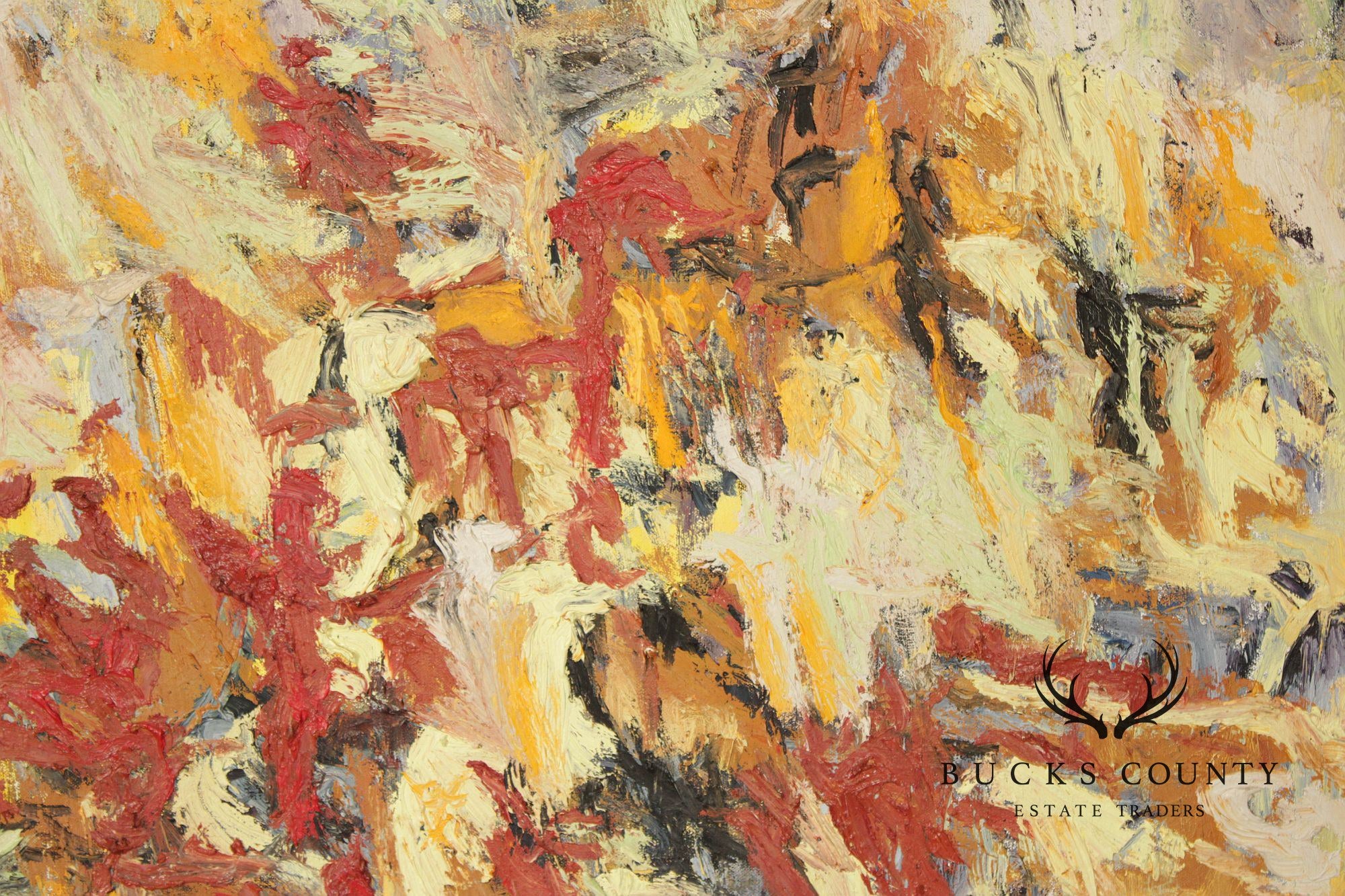 Mid Century Modern Abstract Oil Painting