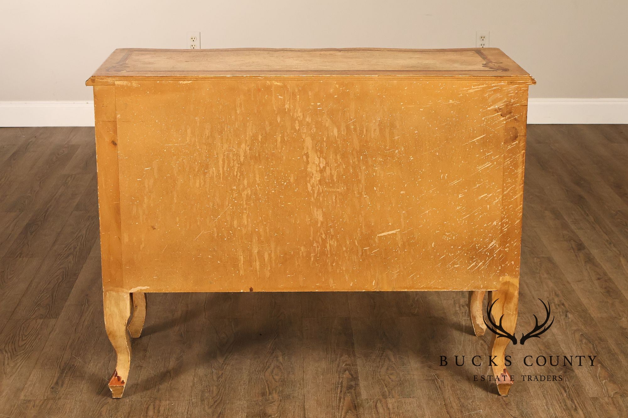 Rococo Style Painted Bombe Chest Of Drawers