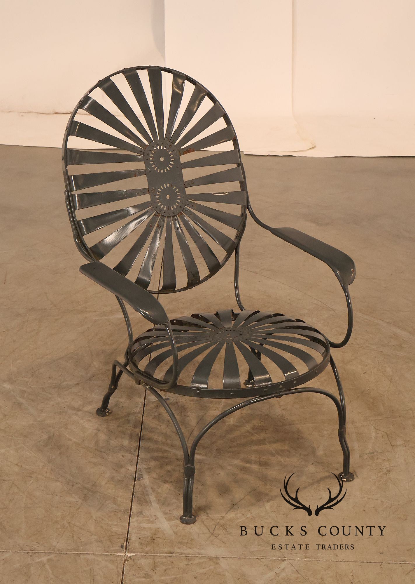 Francois Carre Outdoor Patio Sunburst Armchair