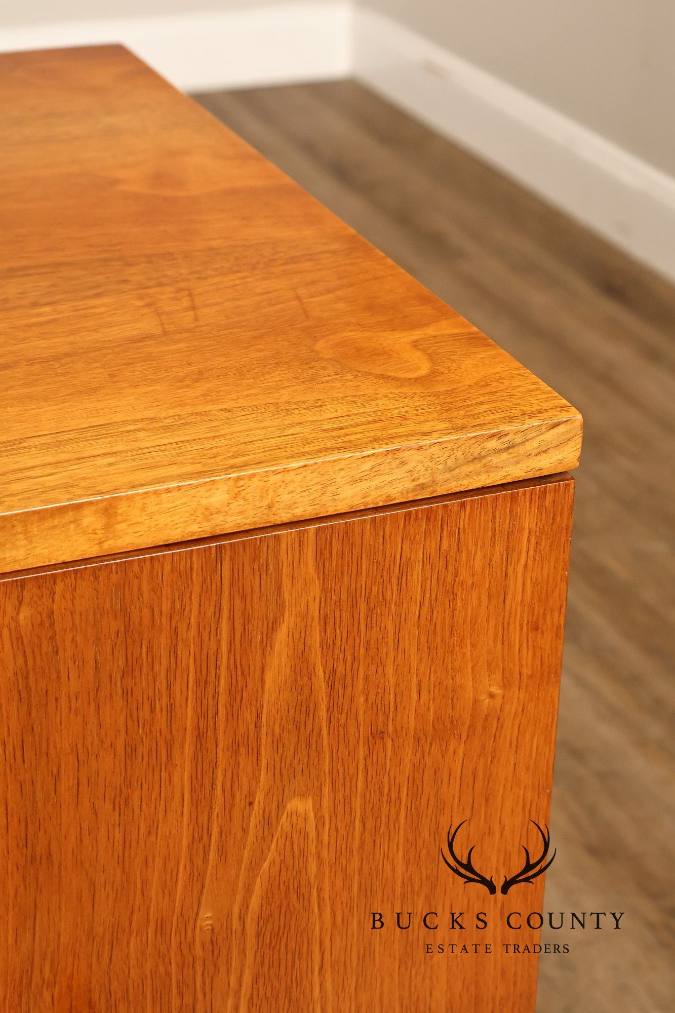 Mid Century Modern Sculpted Walnut Long Dresser